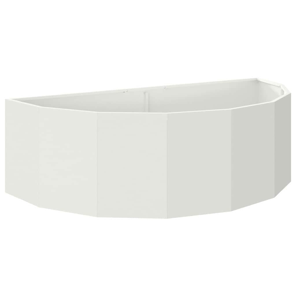 vidaXL Floreira Branco 120 x 60 x 35 cm Aço