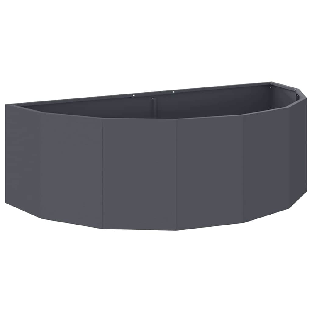vidaXL Floreira Antracite 120 x 60 x 35 cm Aço