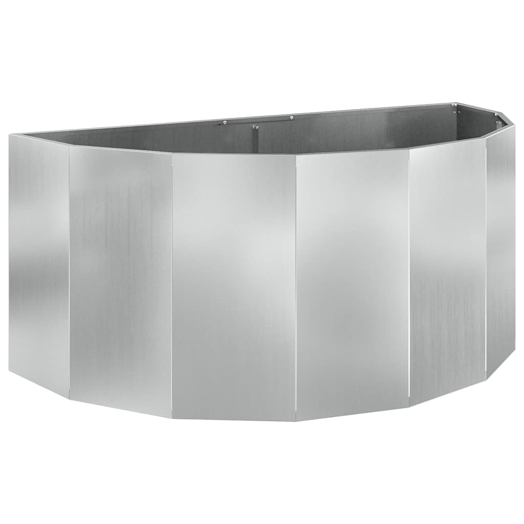vidaXL Floreira Prateado 120 x 60 x 50 cm Aço Galvanizado