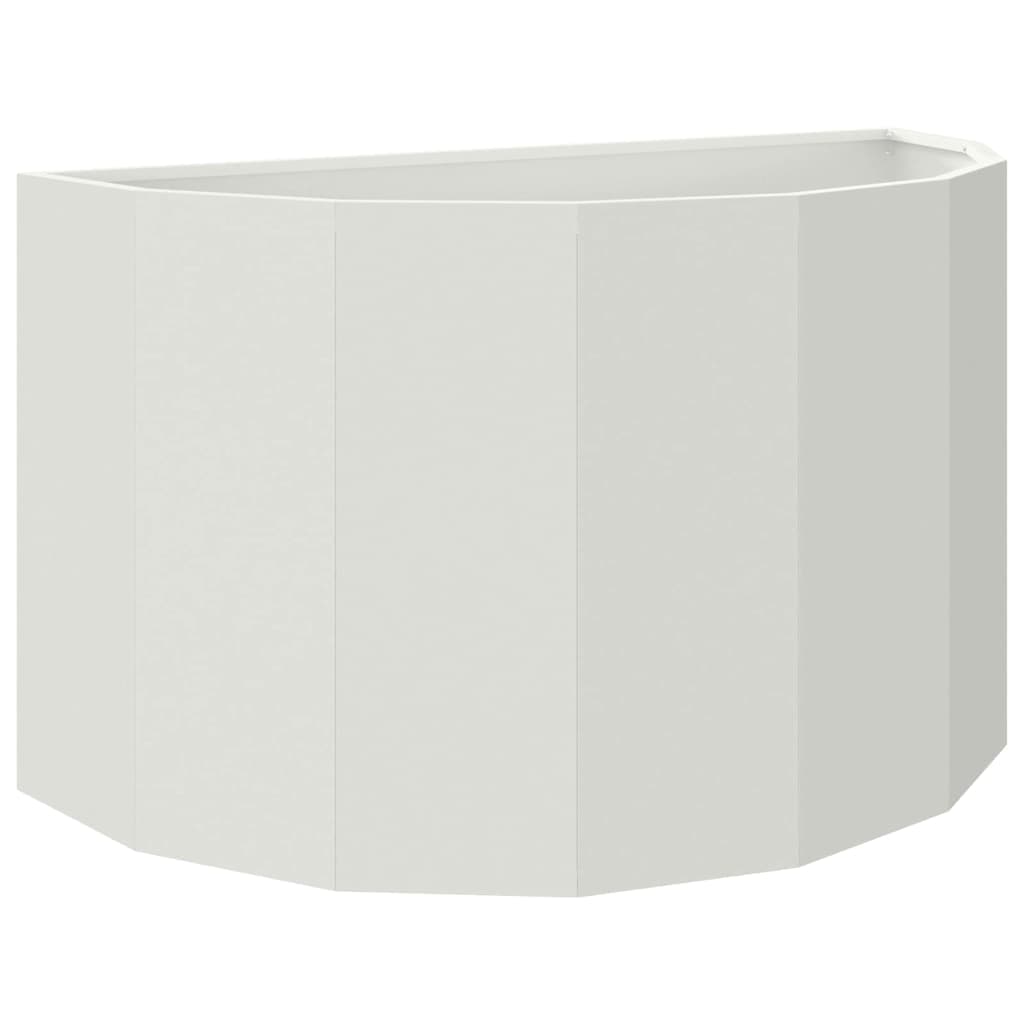 vidaXL Floreira Branco 90 x 45 x 50 cm Aço