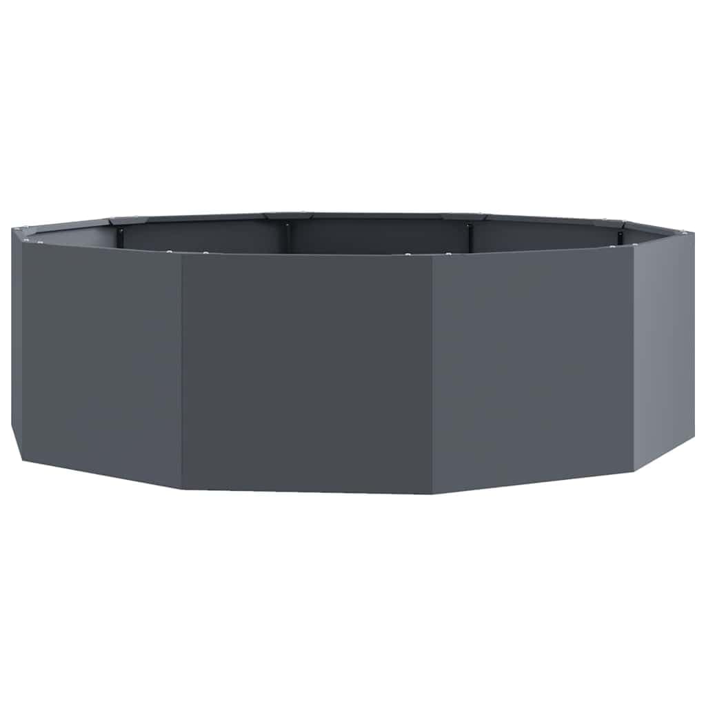 vidaXL Floreira Antracite 120 x 120 x 35 cm Aço
