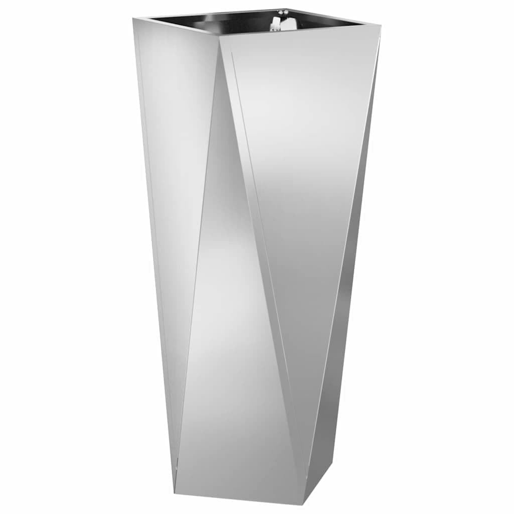 vidaXL Floreira Prateado 30 x 30 x 75 cm Aço Galvanizado