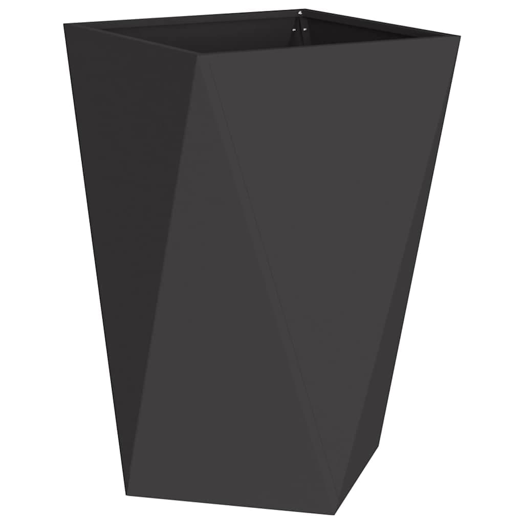 vidaXL Floreira Preto 50 x 50 x 75 cm Aço