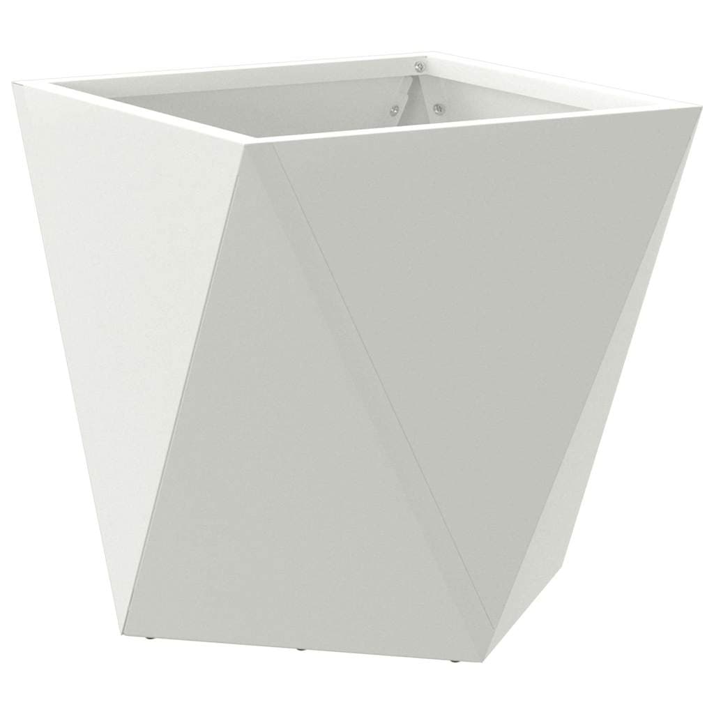 vidaXL Floreira Branco 30 x 30 x 30 cm Aço