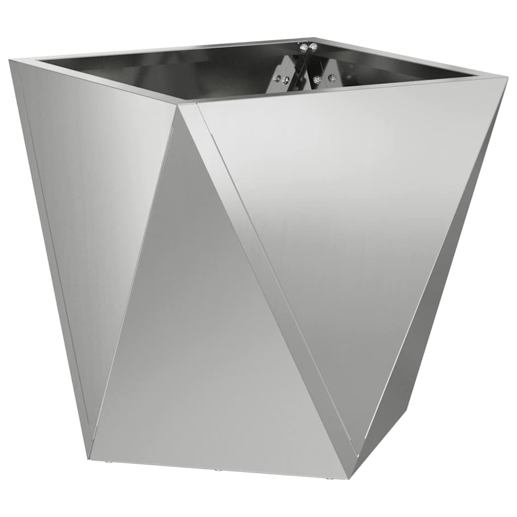 vidaXL Floreira Prateado 30 x 30 x 30 cm Aço Galvanizado