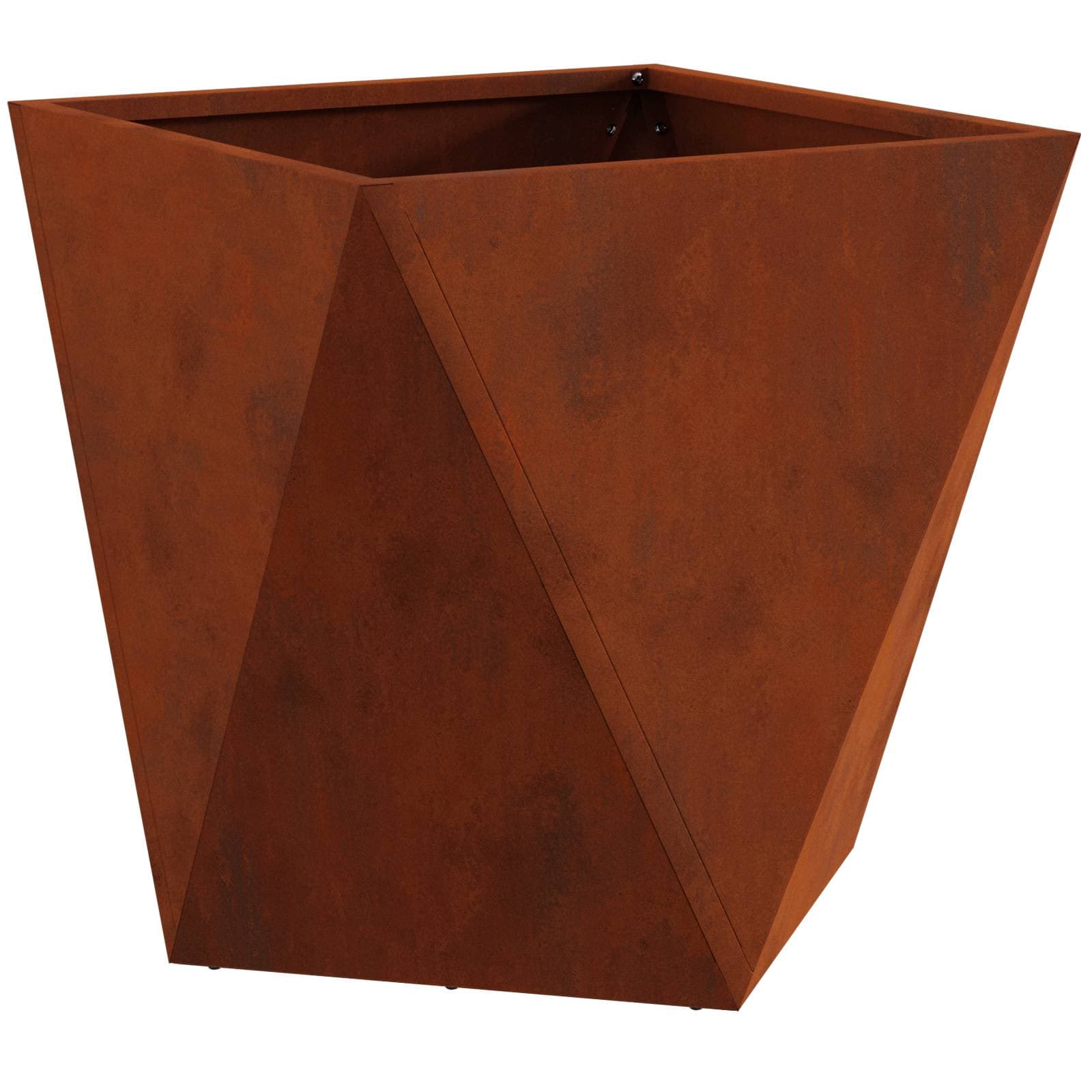 vidaXL Floreira Ferro Enferrujado 40 x 40 x 40 cm