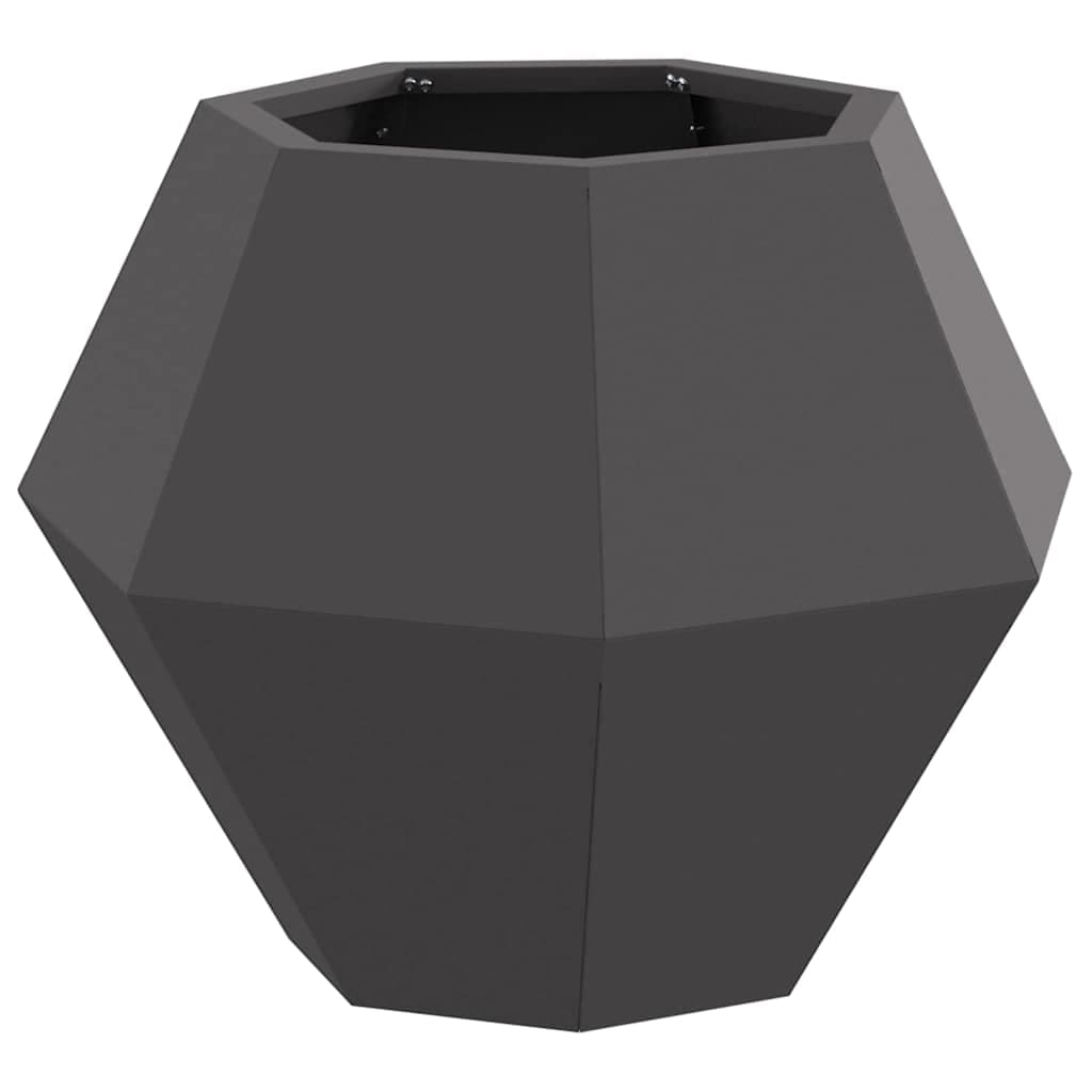 vidaXL Floreira Preto 50 x 50 x 40 cm Aço