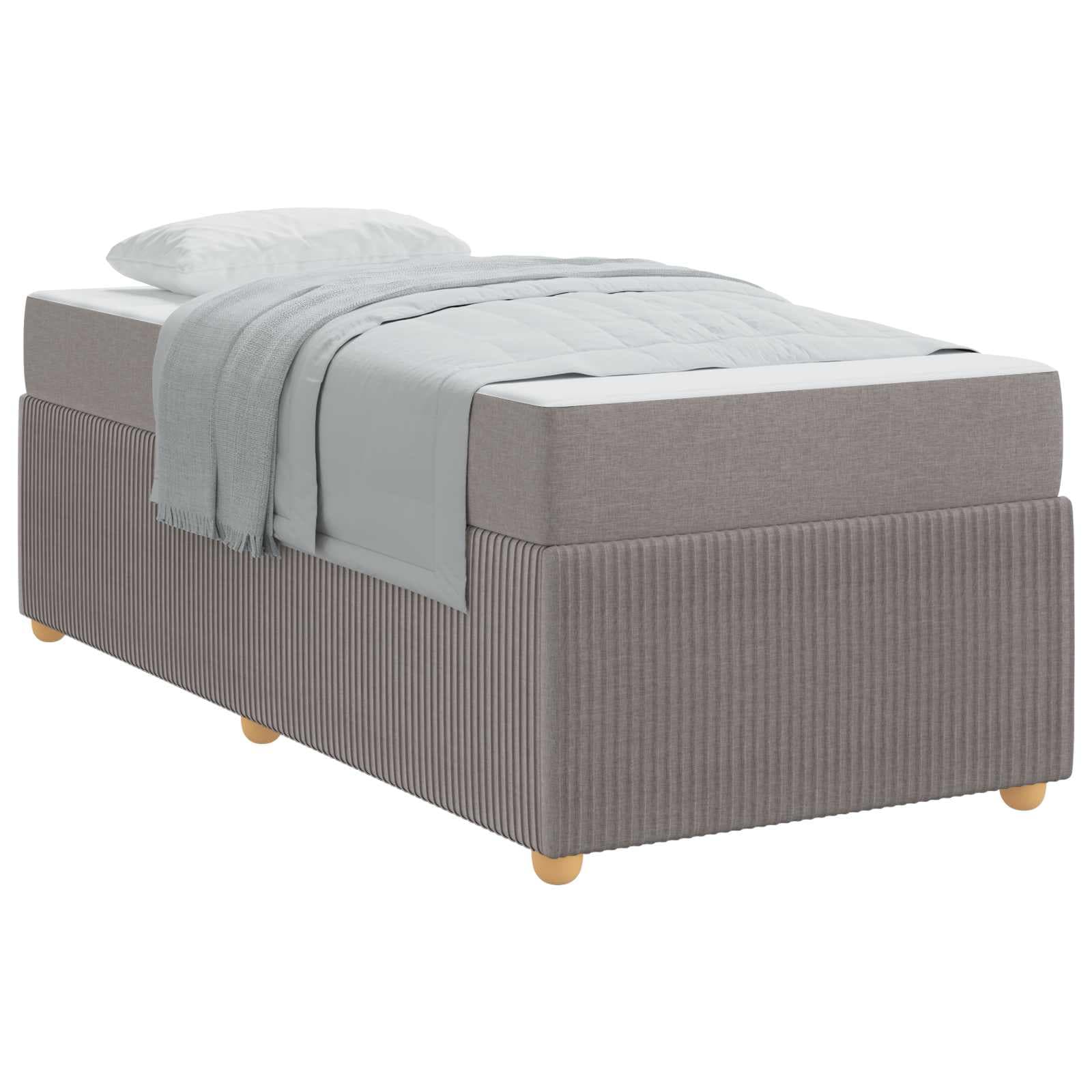 vidaXL Estrutura da Cama Cinzento-acastanhado 90 x 200 cm tecido