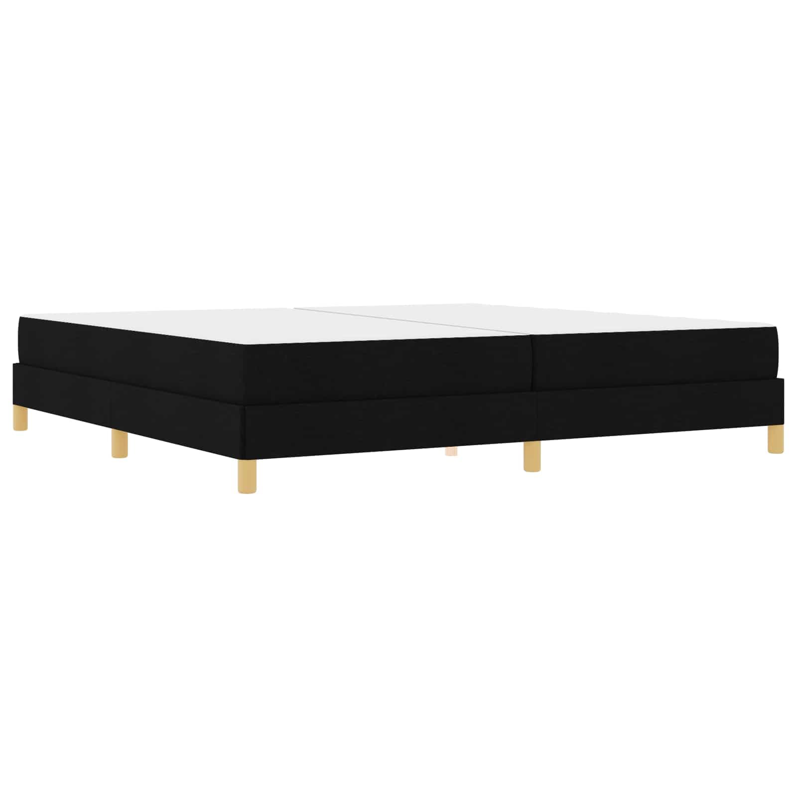 vidaXL Cama Box com colchão Preto 200 x 200 cm tecido
