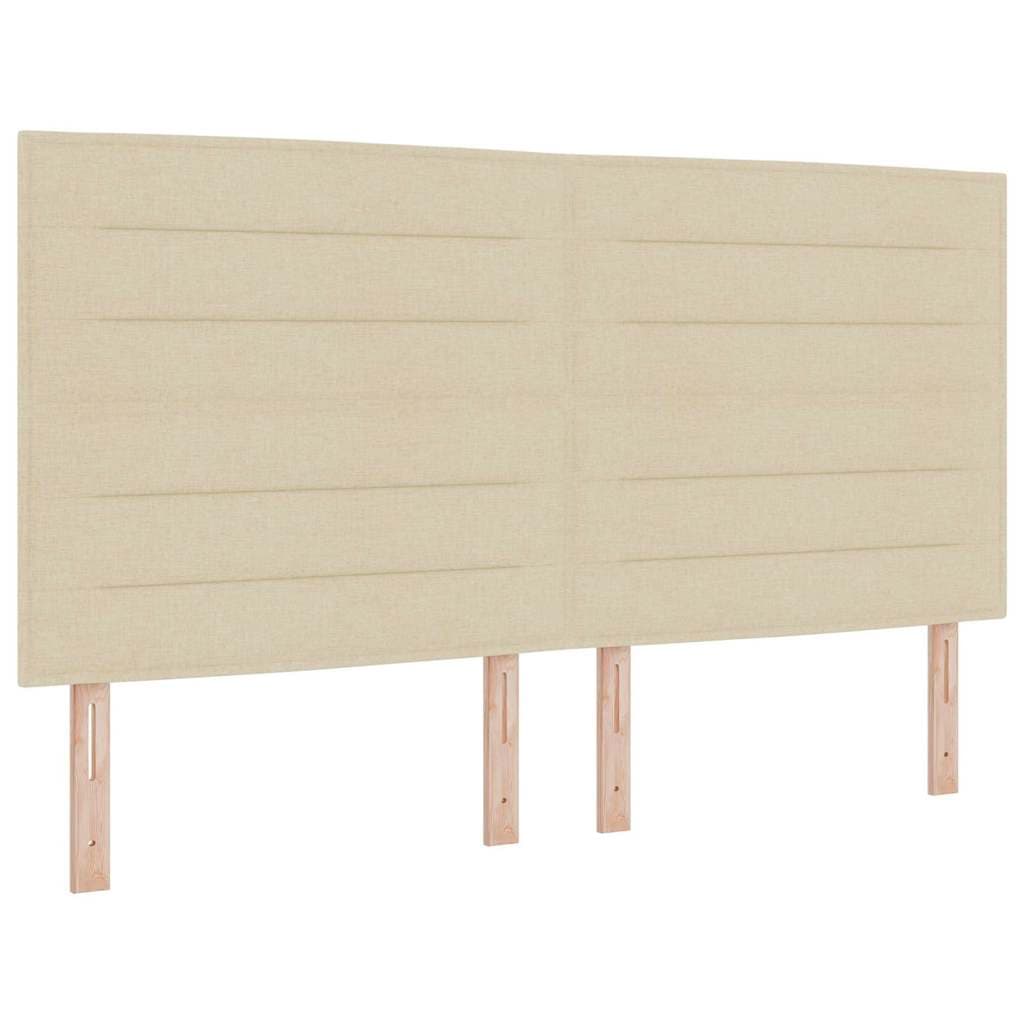 vidaXL Cama Box Spring Creme Tecido 180 X 200 cm Ajustável em Altura - 650173585