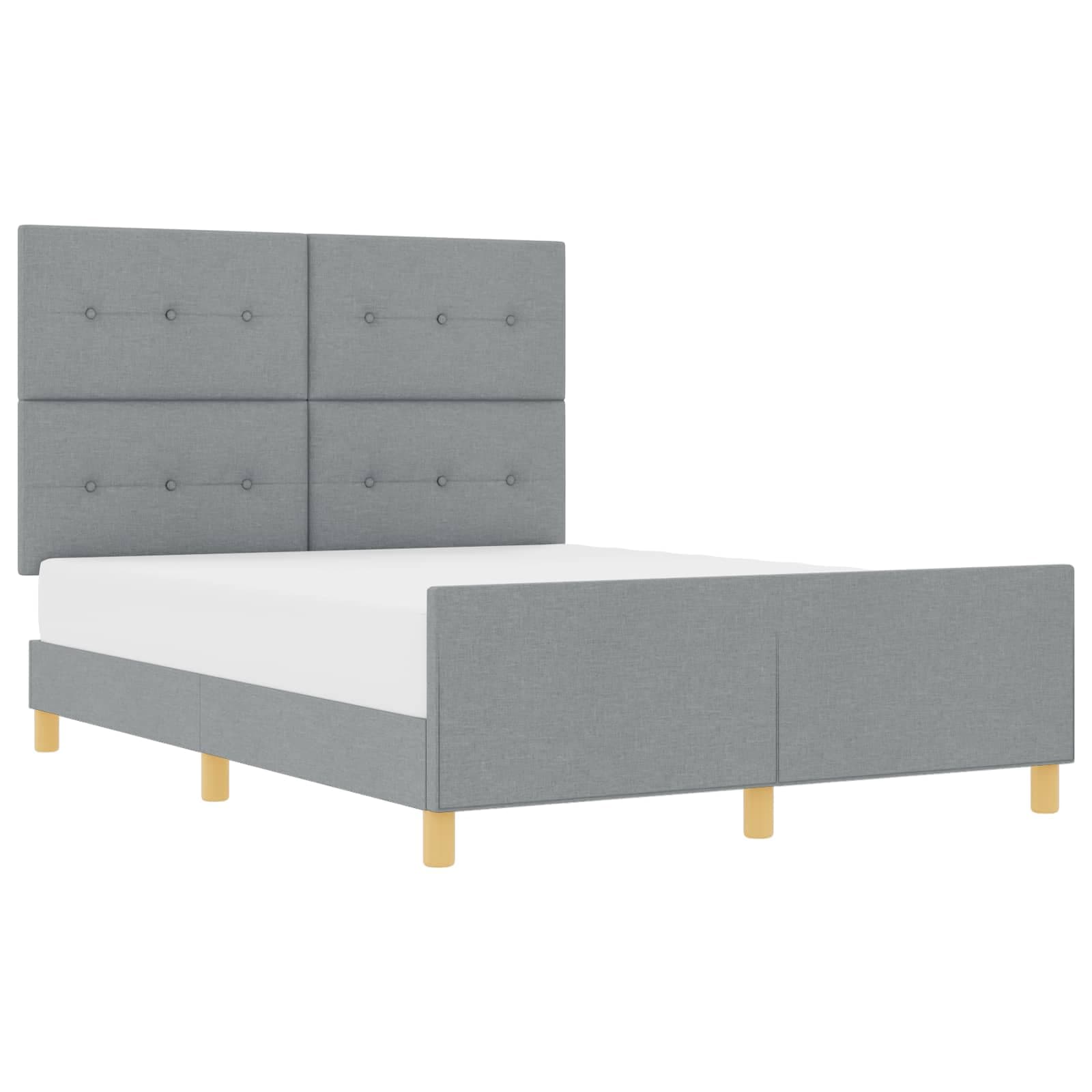 vidaXL Cama Cinza Claro 160x200 cm em Tecido - 4172228673