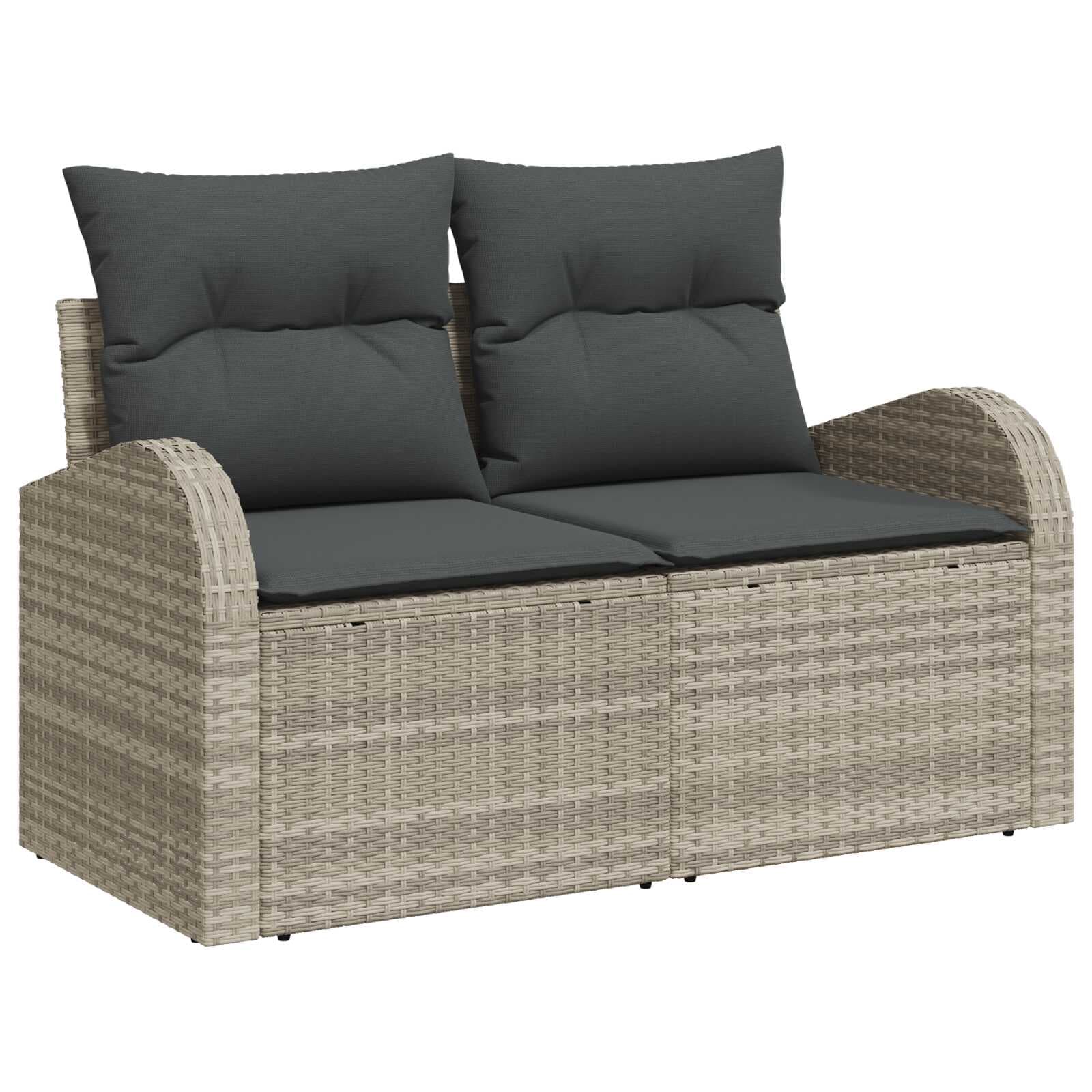 vidaXL Conjunto de Sofá de Jardim 7 pcs Cinza Claro e Cinza Escuro