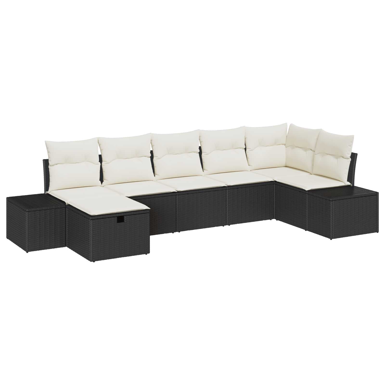 vidaXL Conjunto de Sofás com almofada 8 pcs vime PE