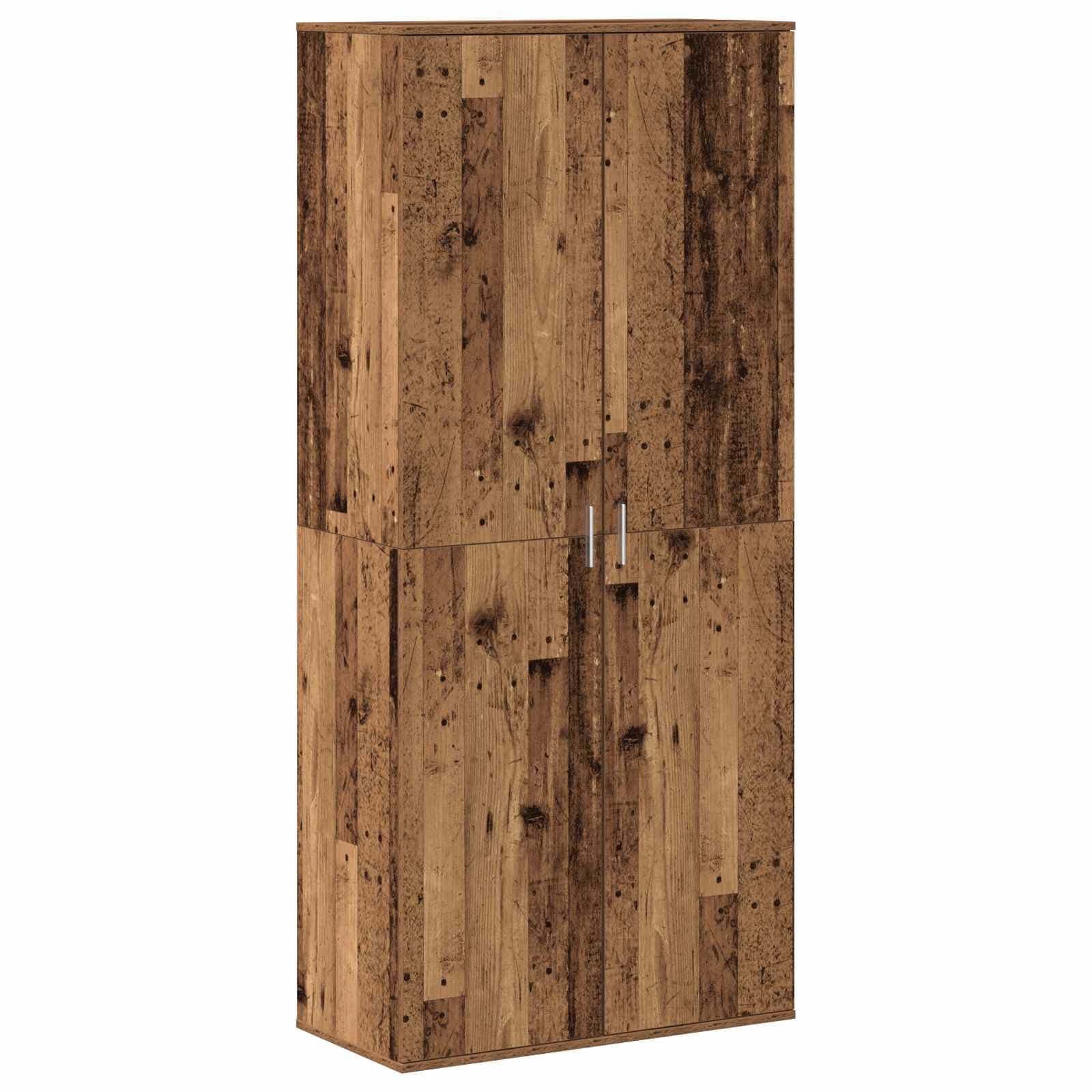 vidaXL Highboard Madeira Antiga 80 x 39 x 178 cm Madeira processada