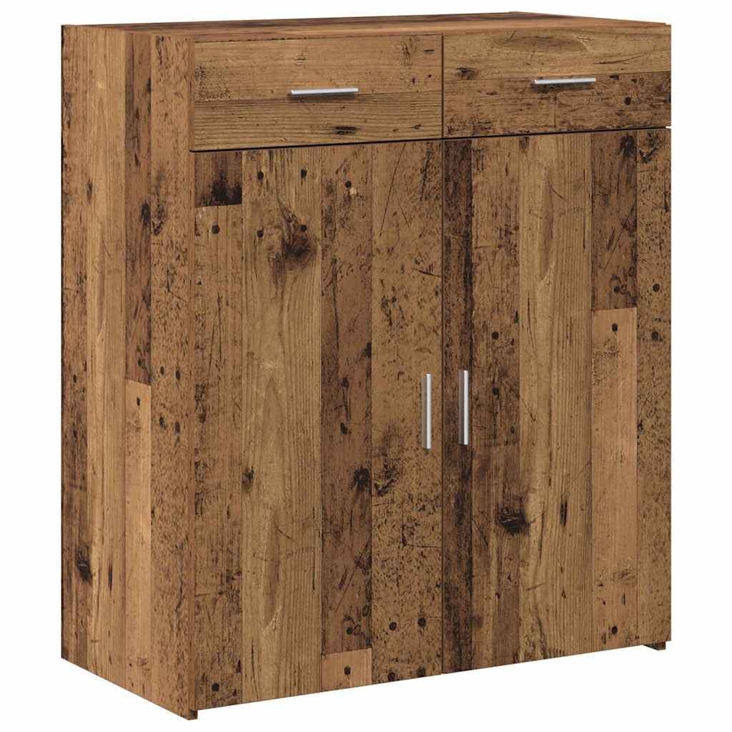 vidaXL Armário de arrumação Madeira antiga 80 x 42,5 x 93 cm