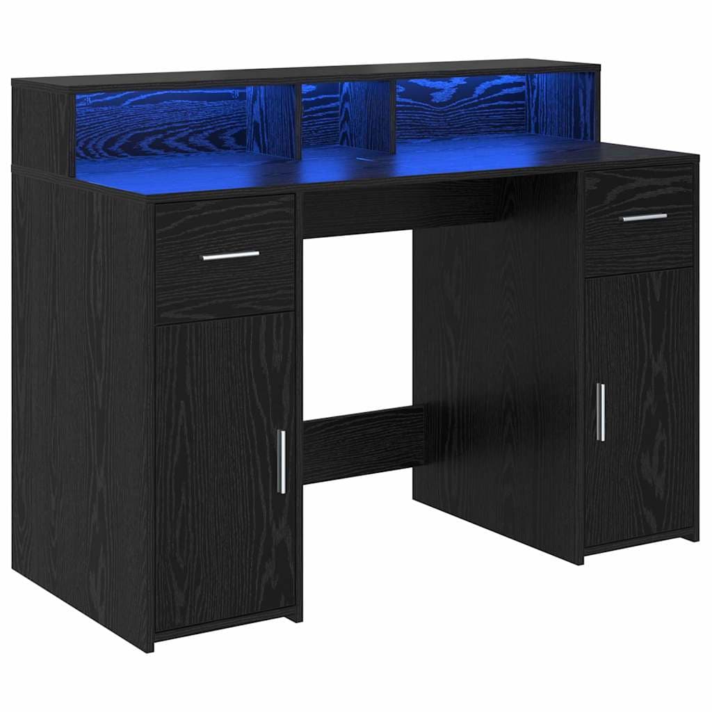 vidaXL Mesa Carvalho preto 120 x 55 x 91 cm Madeira processada