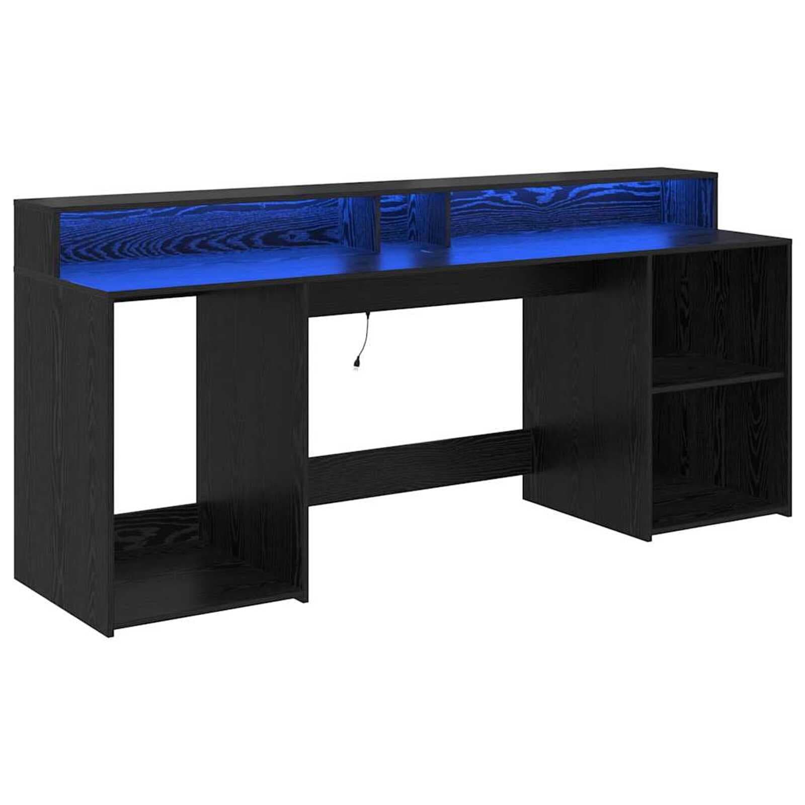 vidaXL Mesa Carvalho preto 200 x 55 x 91 cm Madeira processada