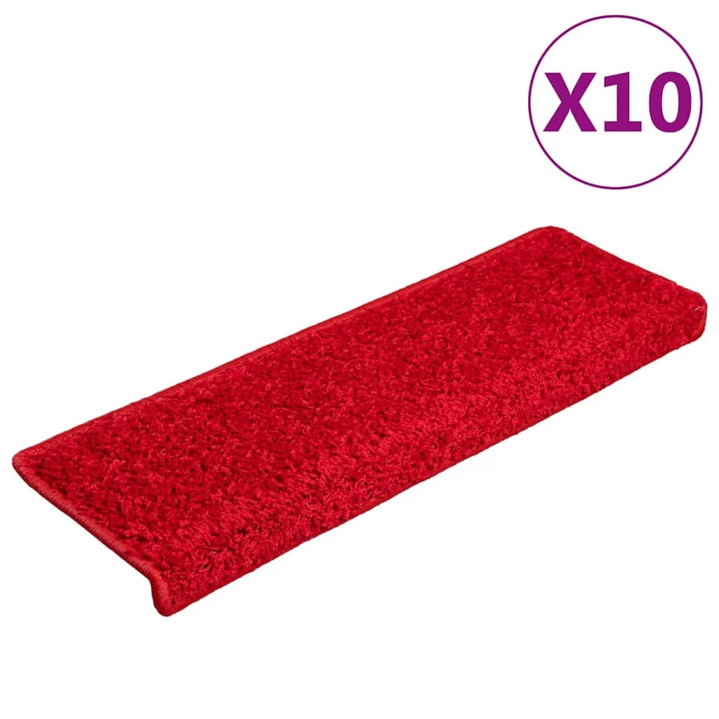 Tapete vidaXL de Escadas 20 Peças 65x21x4 cm Vermelho - 2154680824