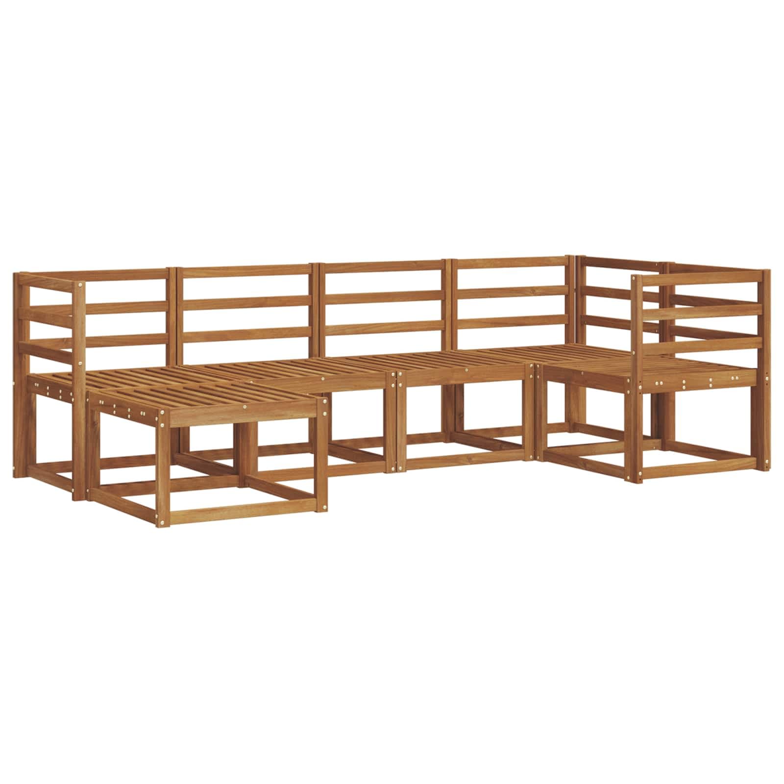 vidaXL Conjunto de Sofás para Exterior 6 pcs Natural