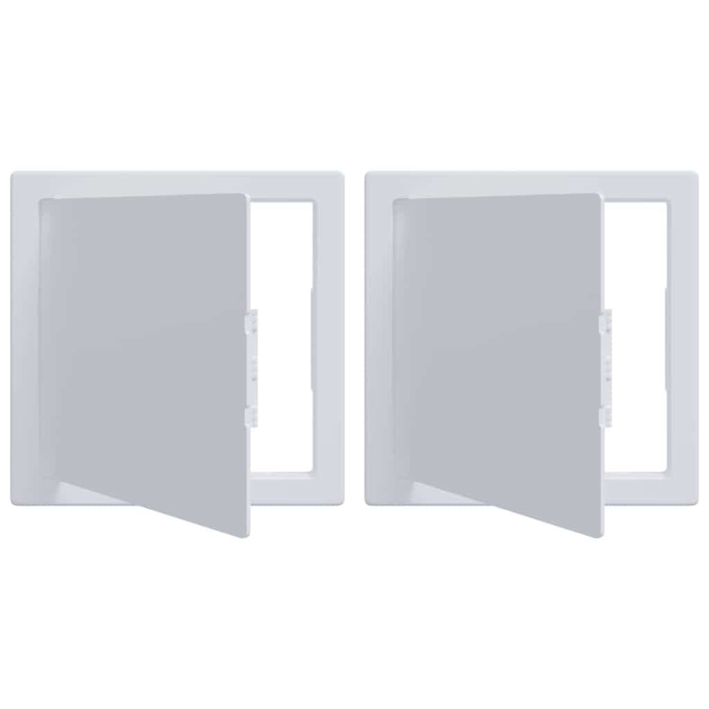 vidaXL Painéis de Acesso 2 pcs Branco 20 x 20 cm Plástico ABS