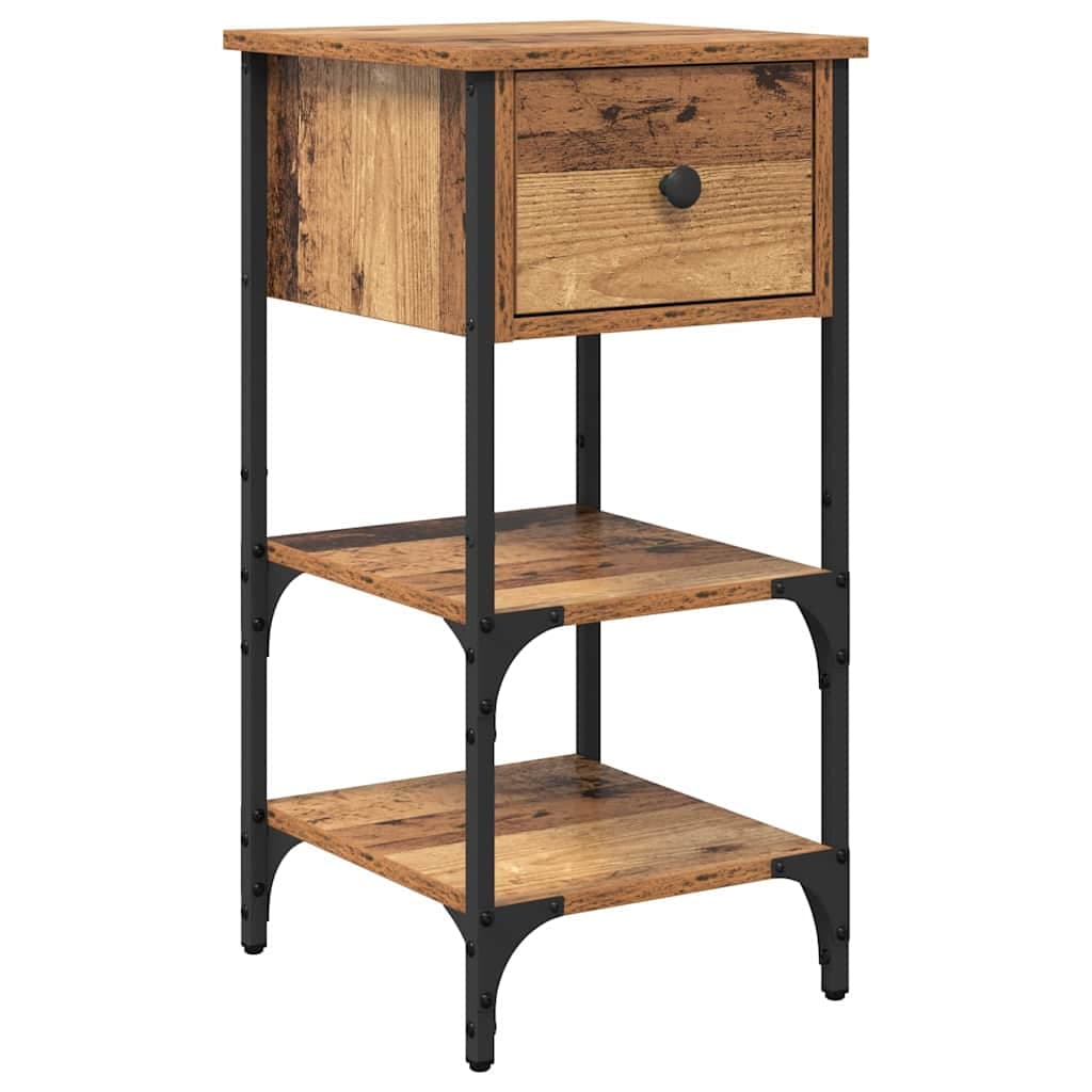 vidaXL Armário de Cabeceira com gaveta Castanho 33,5 x 36 x 70 cm