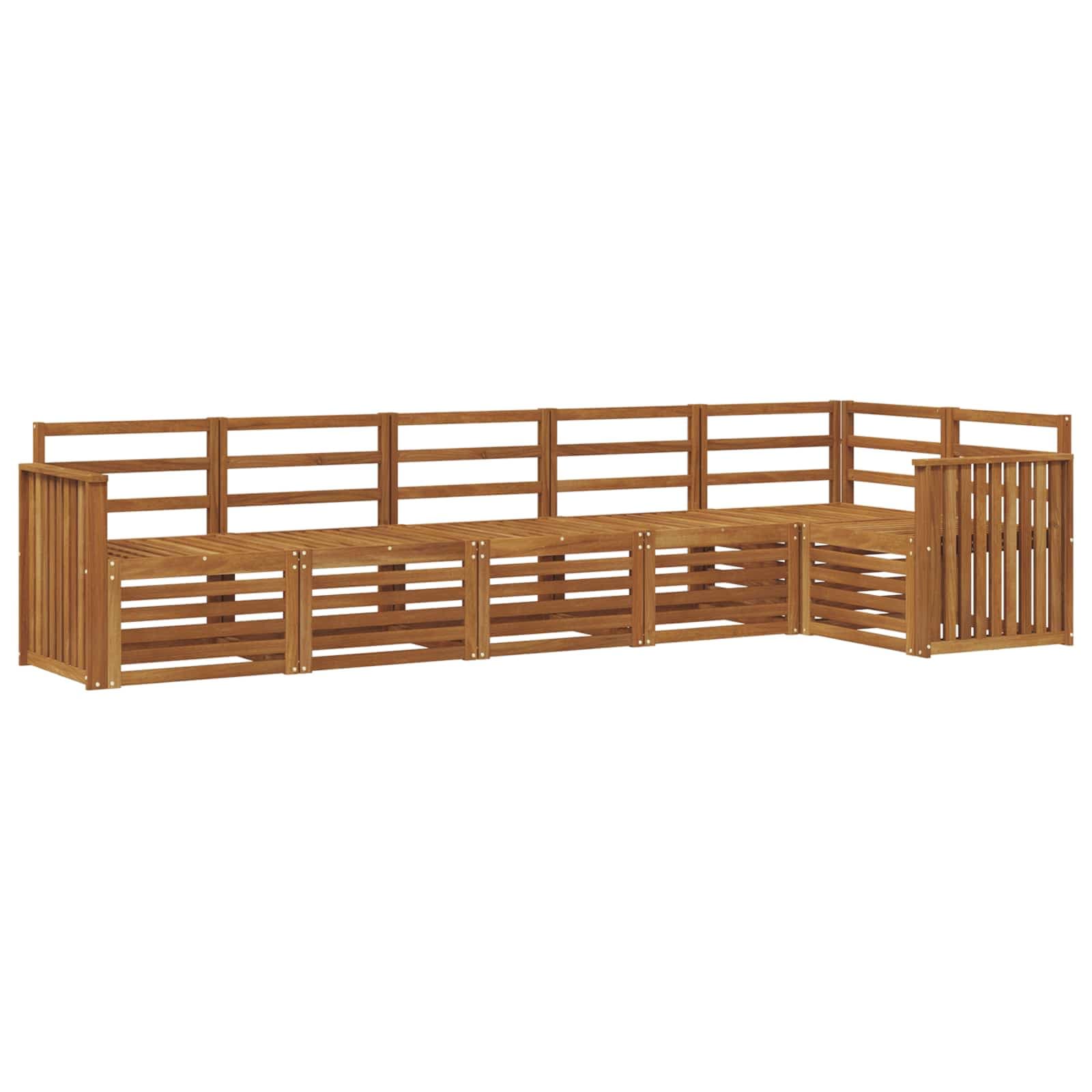 vidaXL Conjunto de Sofá Sectional 6 pcs Natural