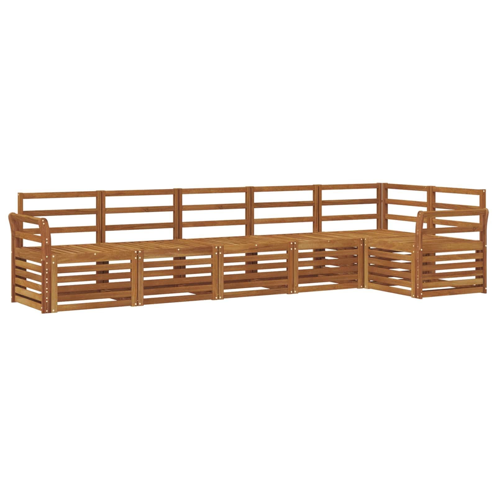vidaXL Conjunto de Sofá Sectional 6 pcs Natural