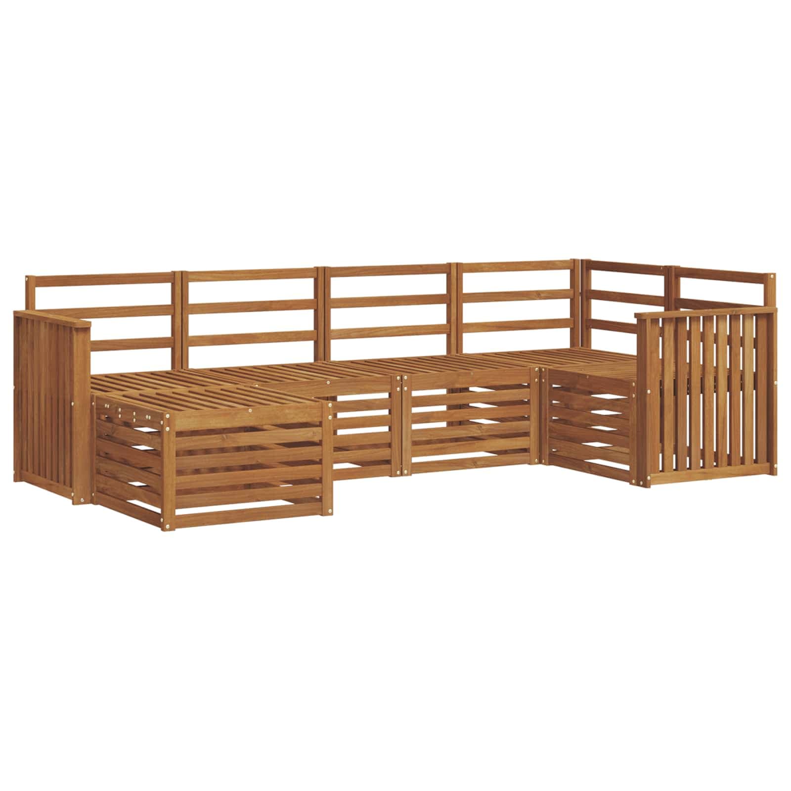 vidaXL Conjunto de Sofá Sectional 6 pcs Natural