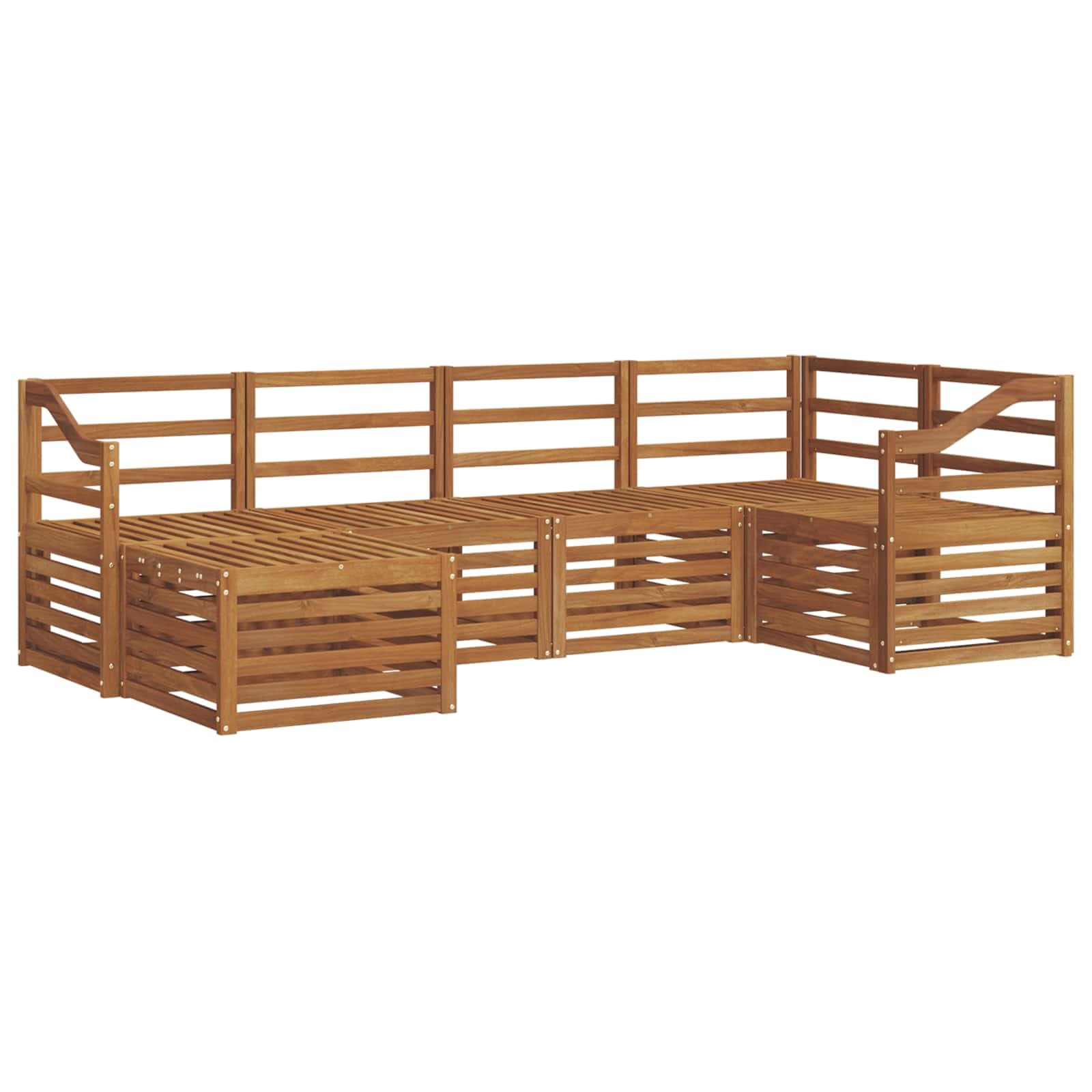 vidaXL Conjunto de Sofá Sectional 6 pcs Natural