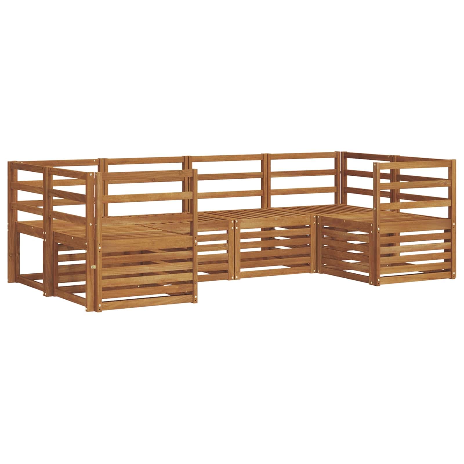 vidaXL Conjunto de Sofá Sectional 6 pcs Natural