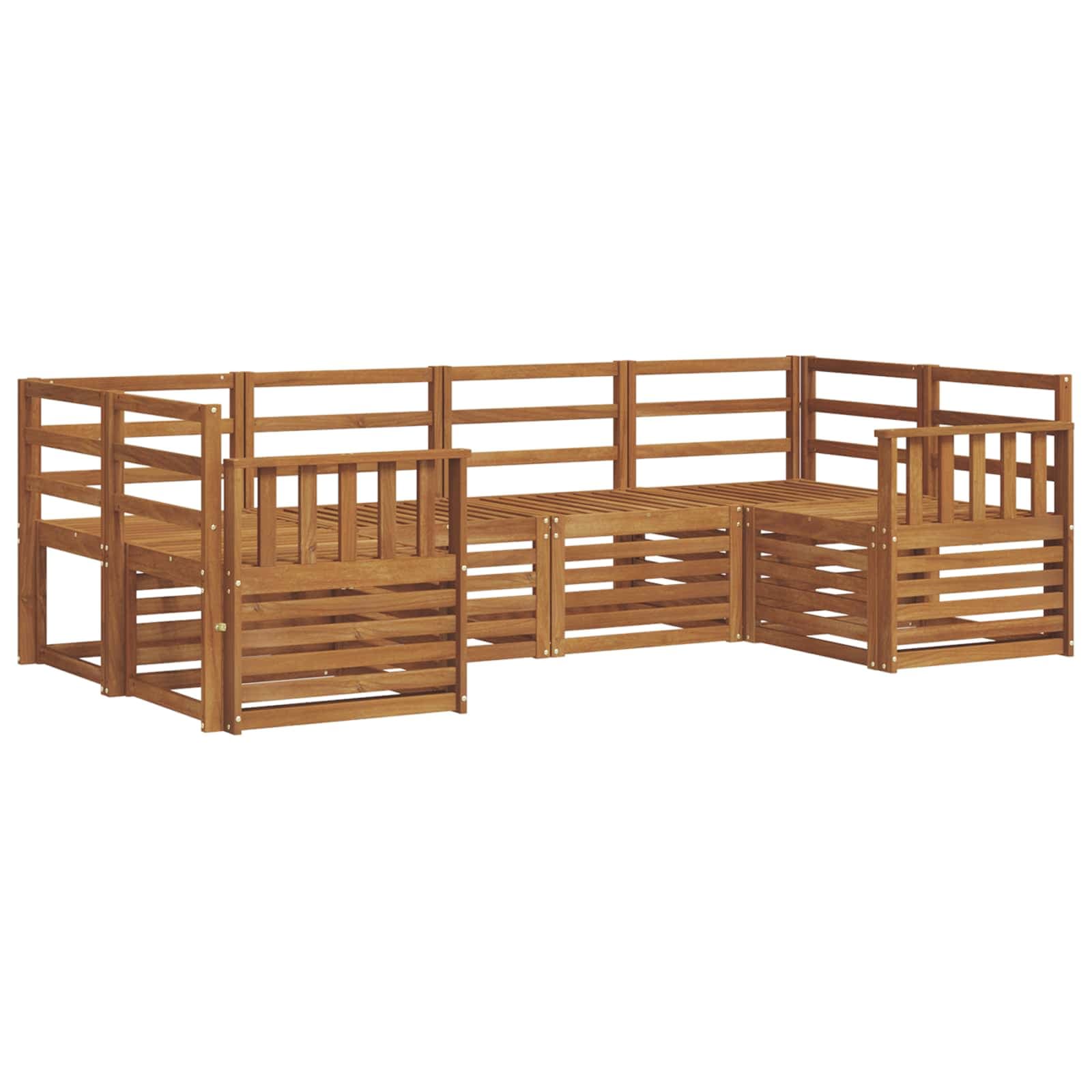 vidaXL Conjunto de Sofá Sectional 6 pcs Natural