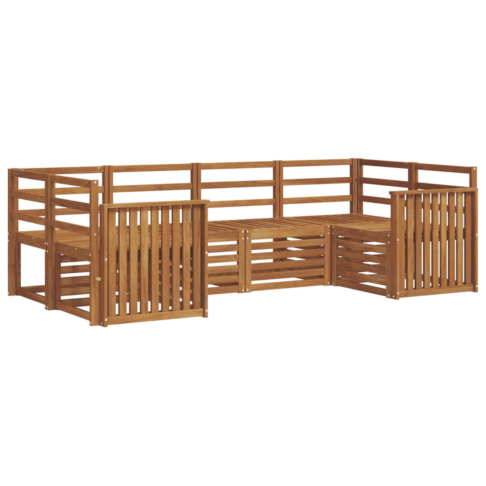vidaXL Conjunto de Sofá Sectional 6 pcs Natural
