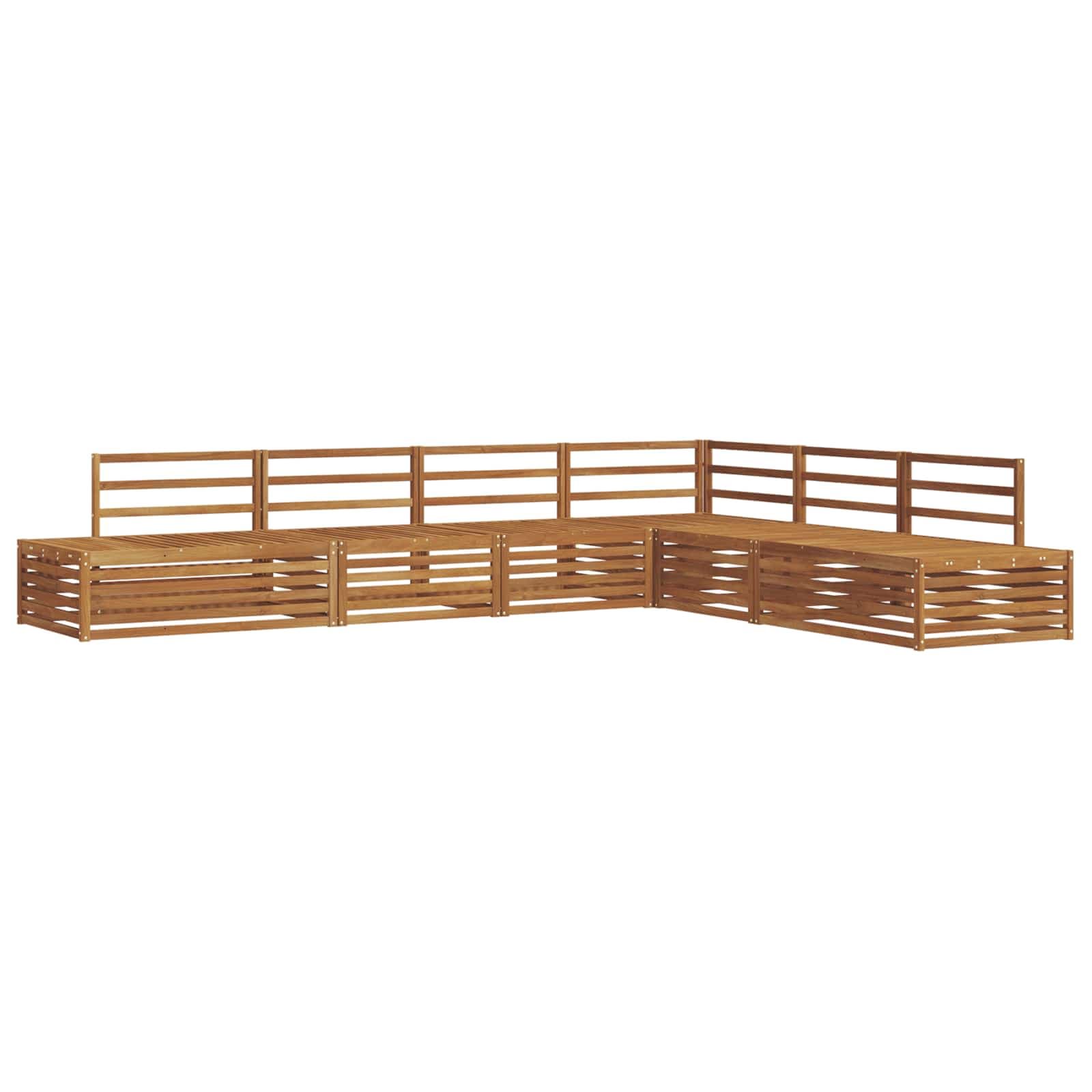 vidaXL Conjunto de Sofás para Exterior 6 Peça Natural
