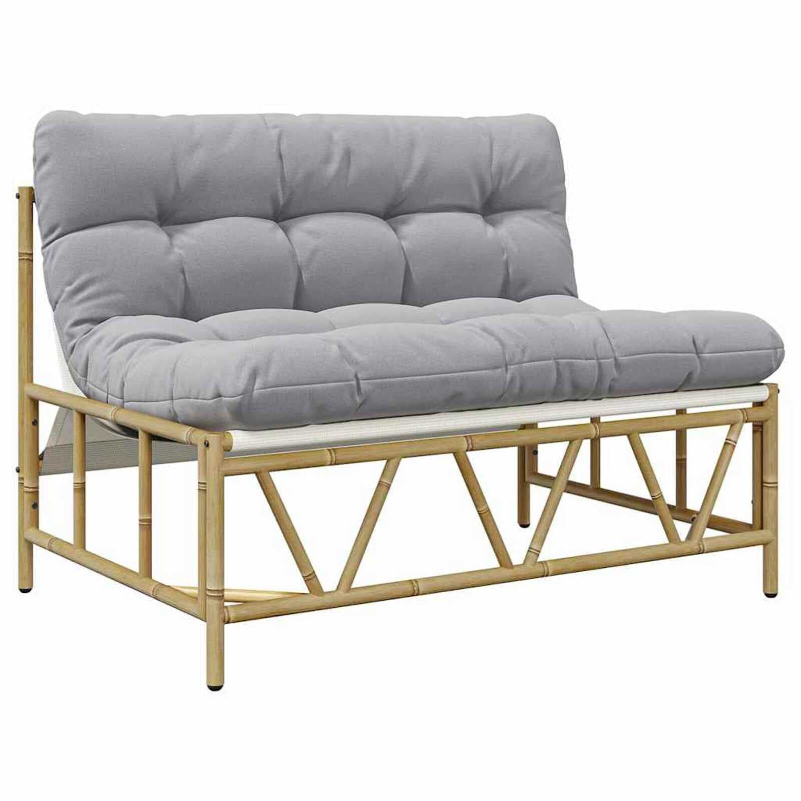 vidaXL Assentos exteriores Cinzento-claro 110 x 74,5 x 71 cm Aço