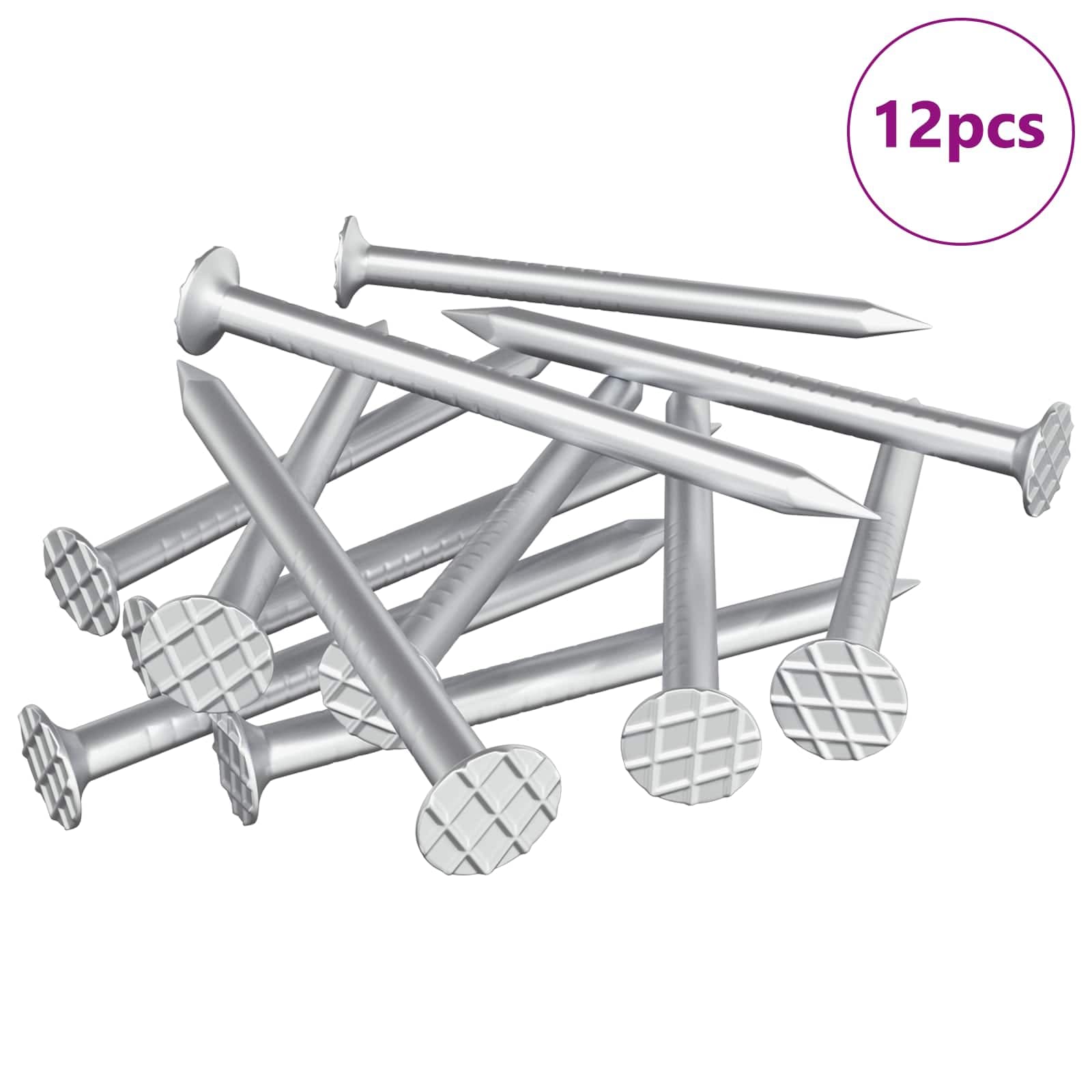 vidaXL Pregos para Madeira 12 pcs Prateado Ø 3 x 15 mm Metal