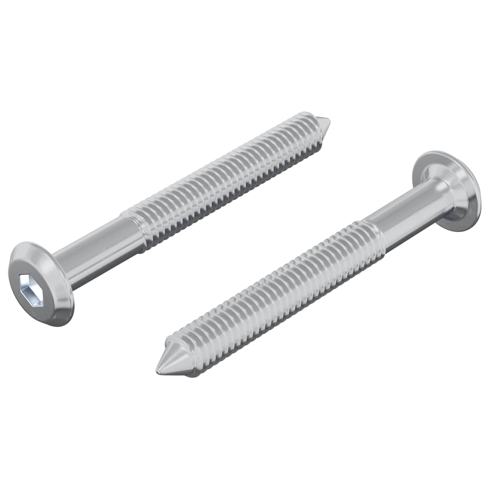 vidaXL Parafuso 2 pcs Prateado M6 x 50 mm Aço