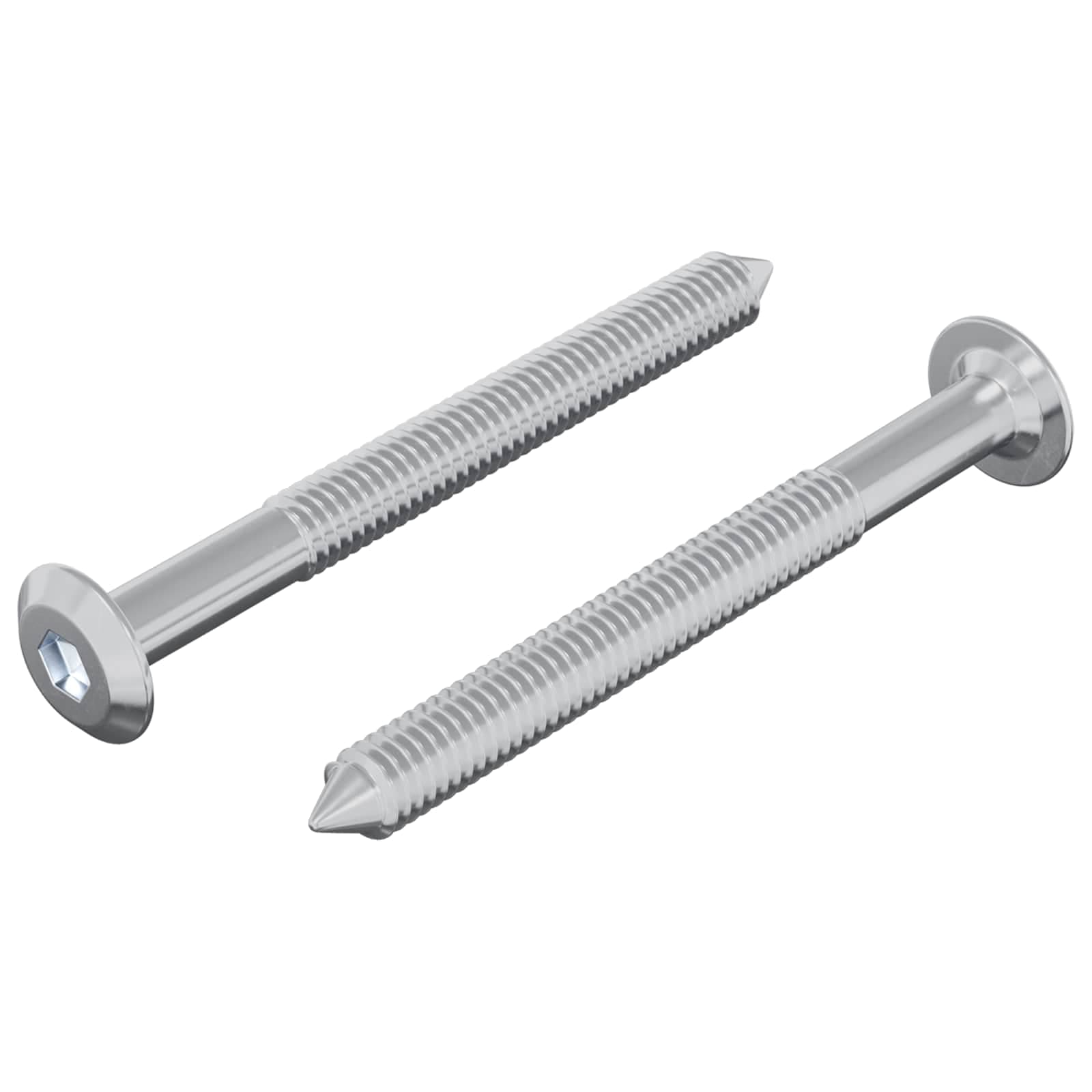vidaXL Parafuso 2 pcs Prateado M6 x 60 mm Aço
