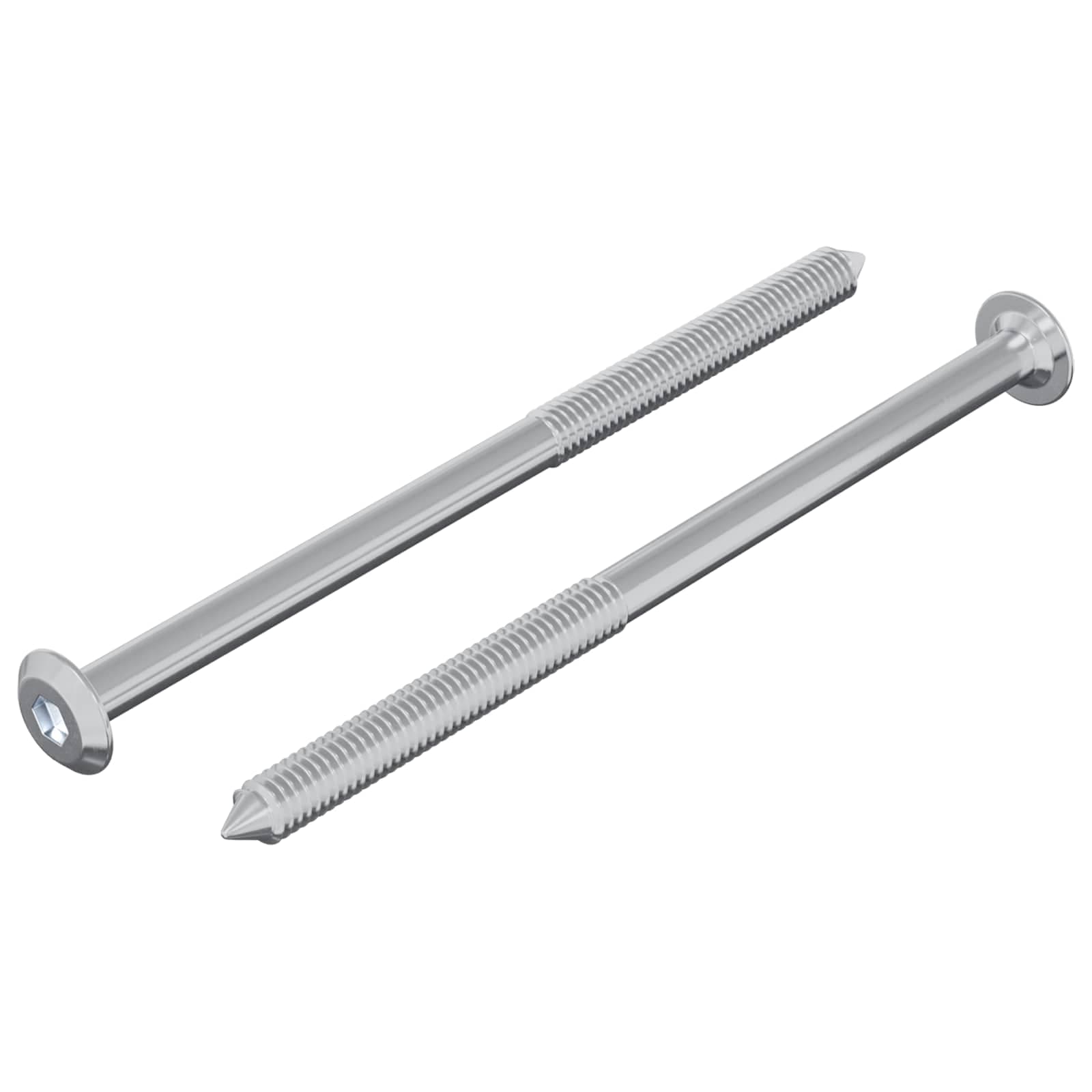 vidaXL Parafuso 2 pcs Prateado M6 x 100 mm Aço
