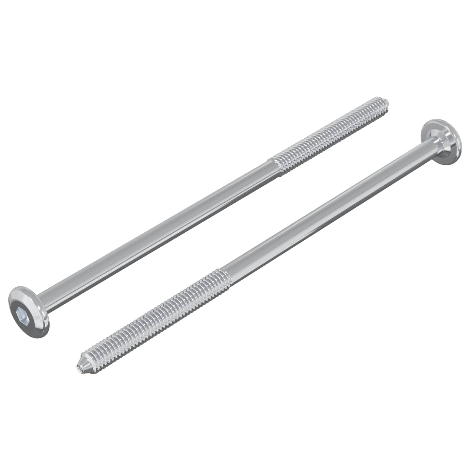vidaXL Parafuso 2 pcs Prateado M6 x 120 mm Aço