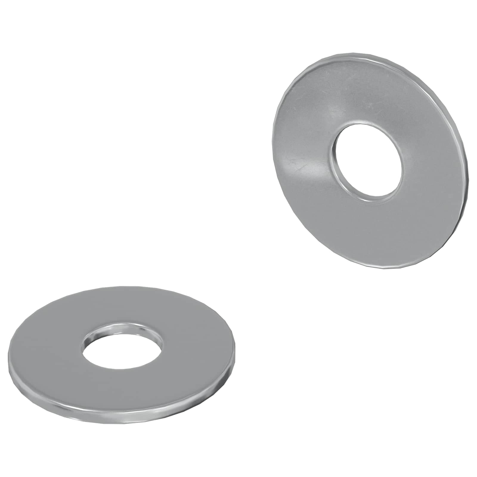 vidaXL Arruelas 2 pcs Prateado 18 x 18 x 1,2 mm Ferro