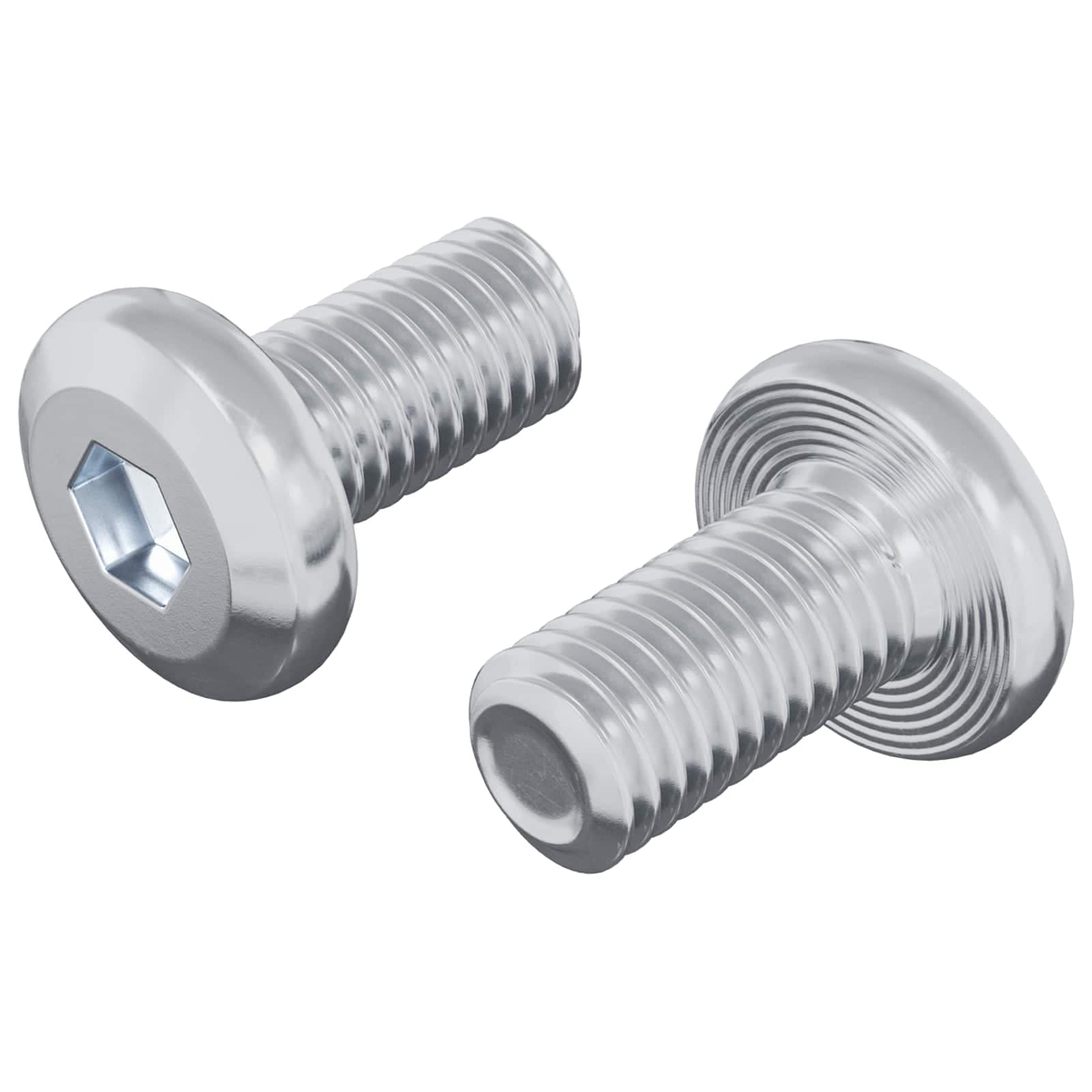 vidaXL Parafuso de Trava Liso 2 pcs Prateado M6 x 12 mm Aço