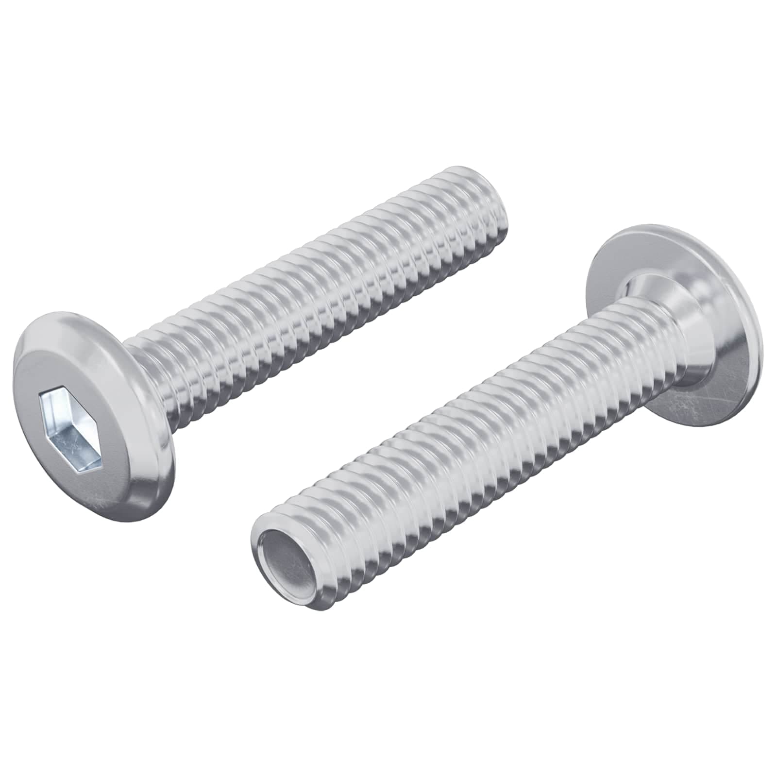 vidaXL Parafuso de Trava Liso 2 pcs Prateado M6 x 30 mm Aço