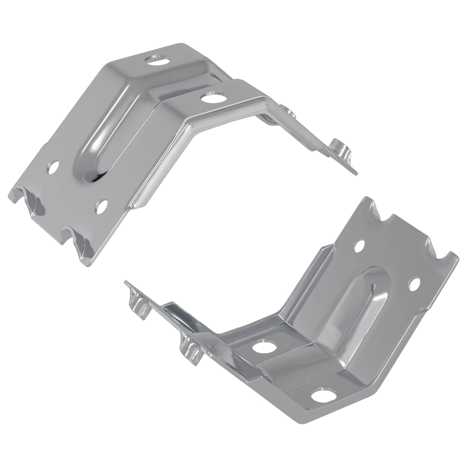 vidaXL Suporte 2 pcs Revestido de zinco 106 x 55 x 1,5mm Aço