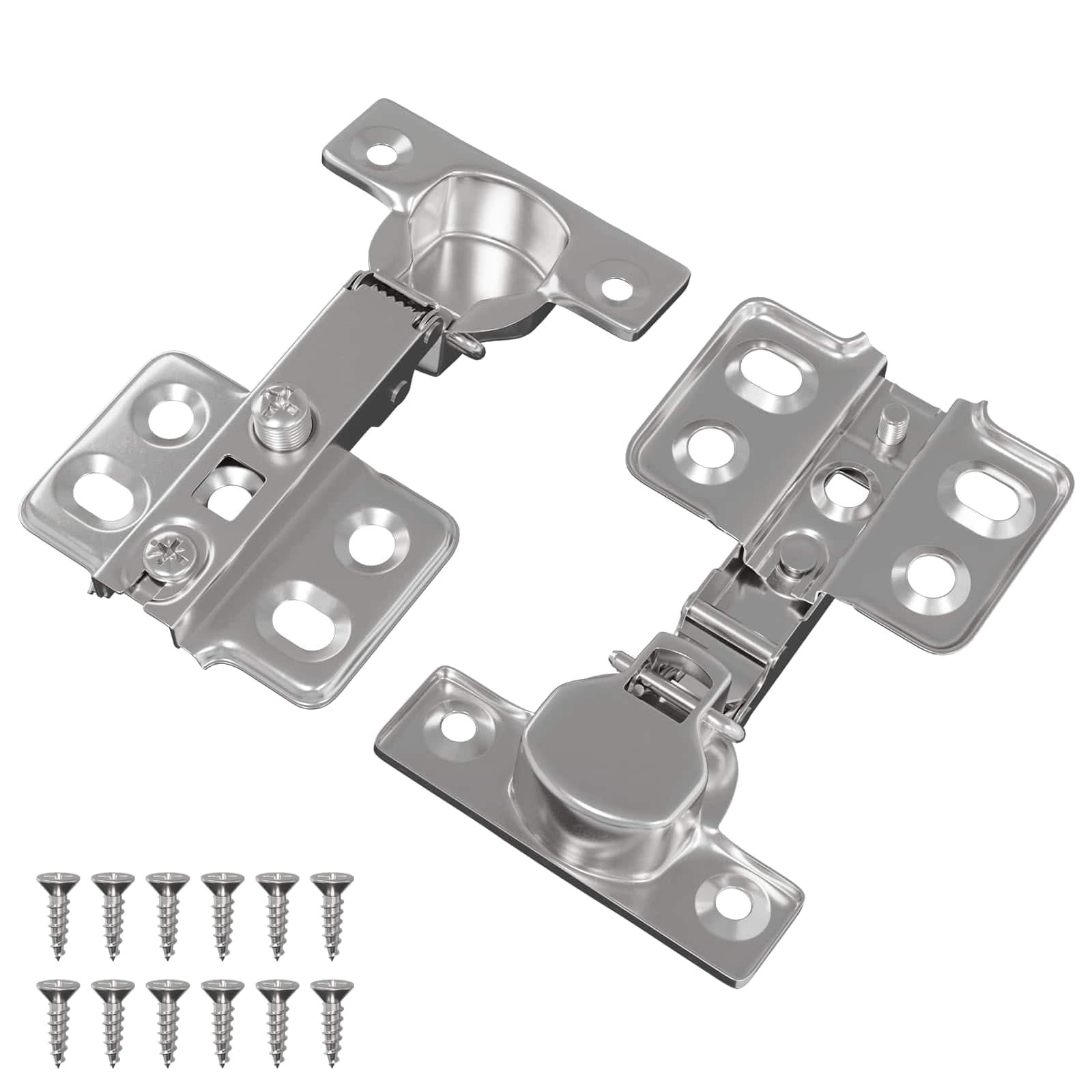 vidaXL Dobradiça 2 pcs Níquel 85 x 52,5 x 9,5 mm Ferro