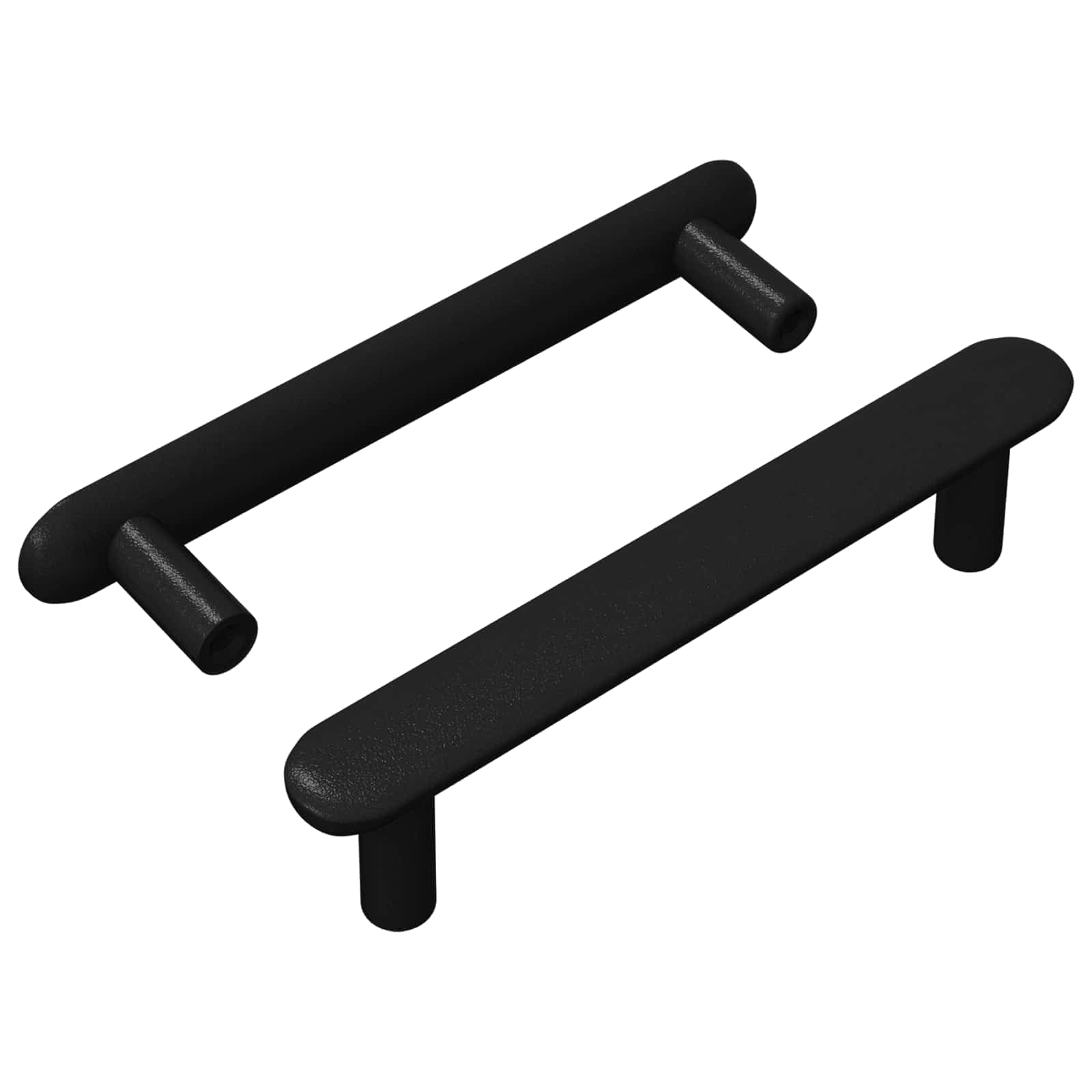 vidaXL Maçaneta de Armário 2 pcs Preto 121 x 16.6 x 28.3 mm Ferro