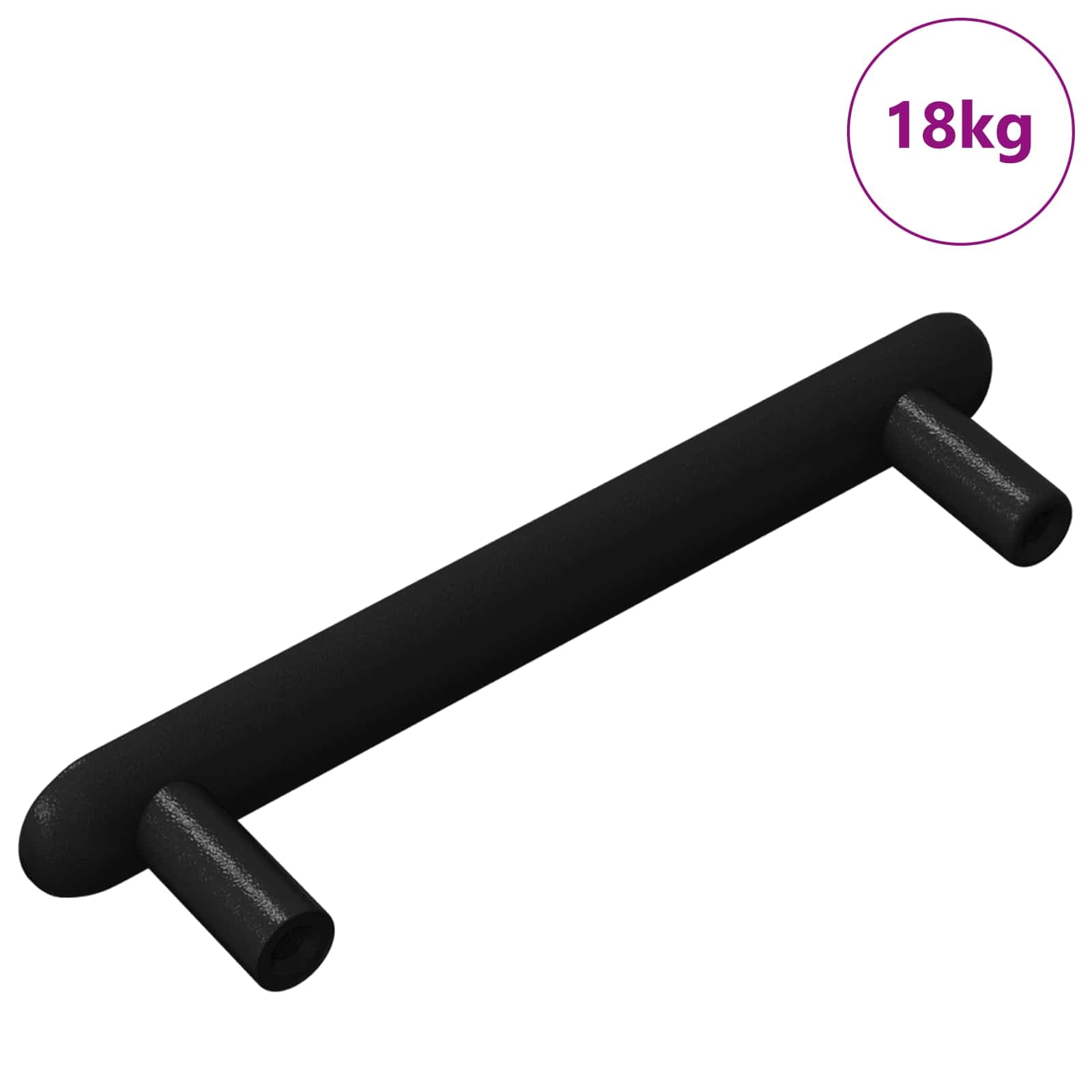 vidaXL Maçaneta de Armário 474 pcs Preto 121 x 16.6 x 28.3 mm Ferro