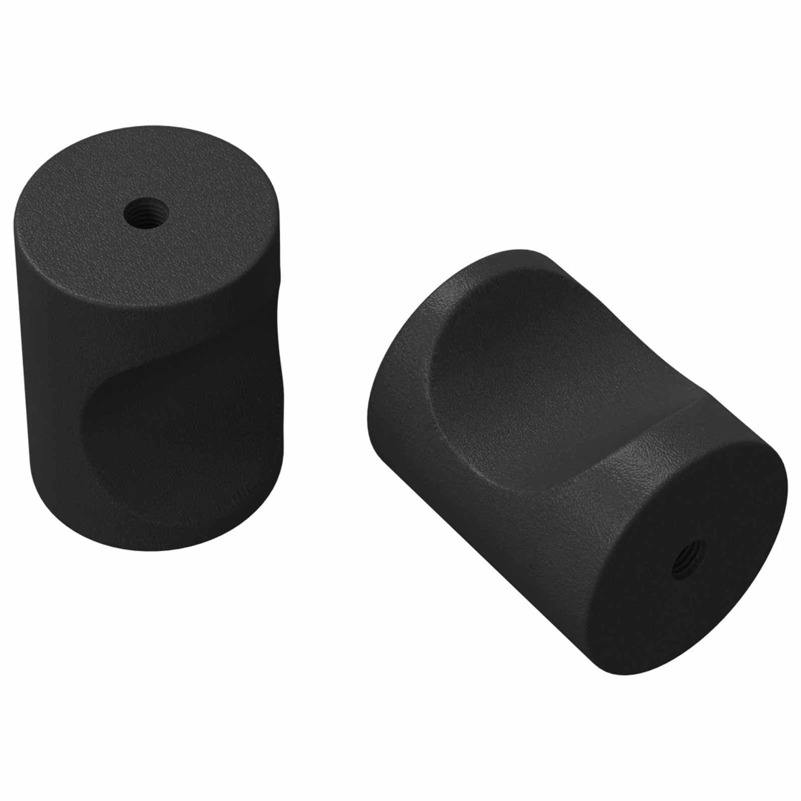 vidaXL Maçanetas de Armário 2 pcs Preto M4 x 12 mm Ferro