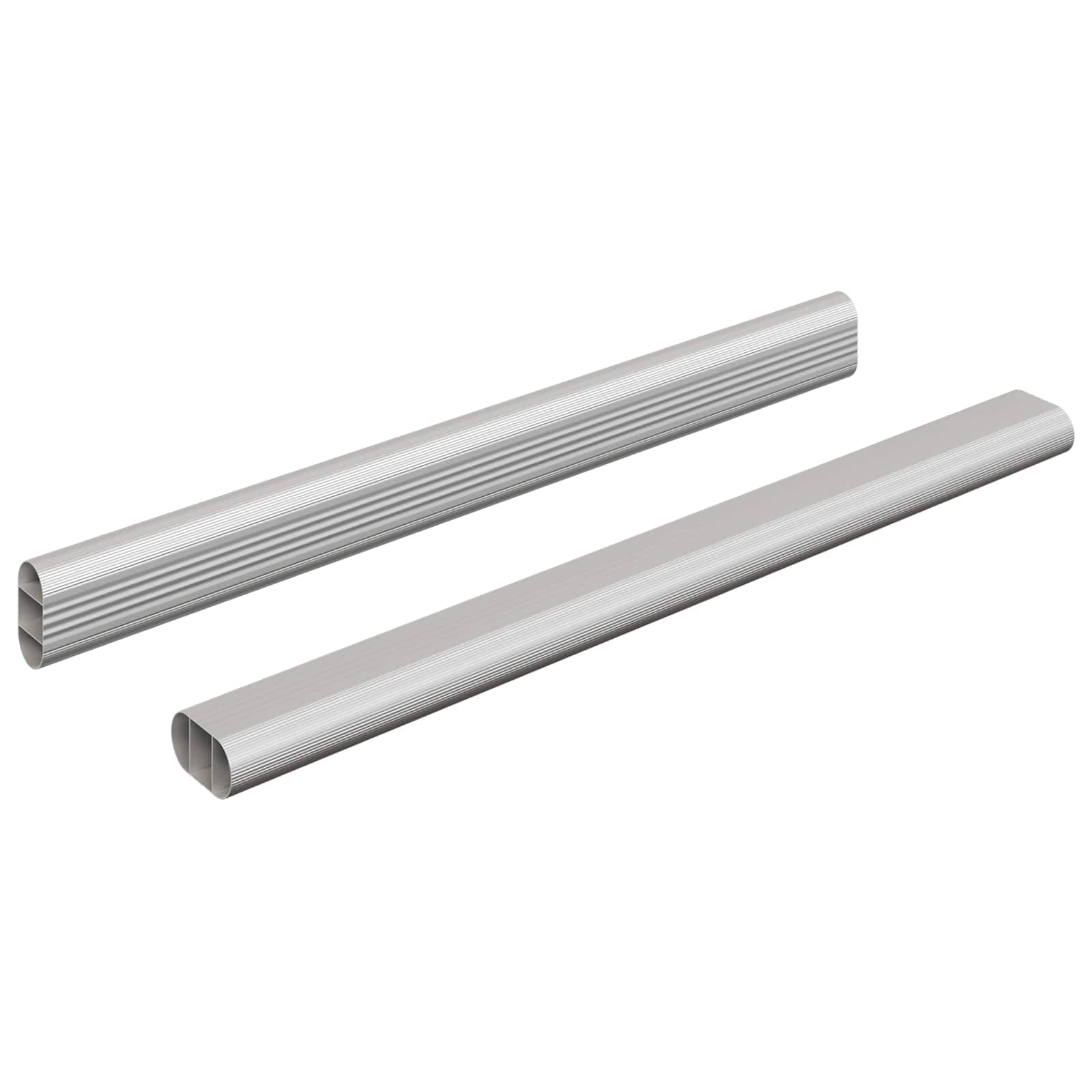 vidaXL Viga de Closet 2 pcs Prateado 316 x 15 x 29 mm Liga de Alumínio