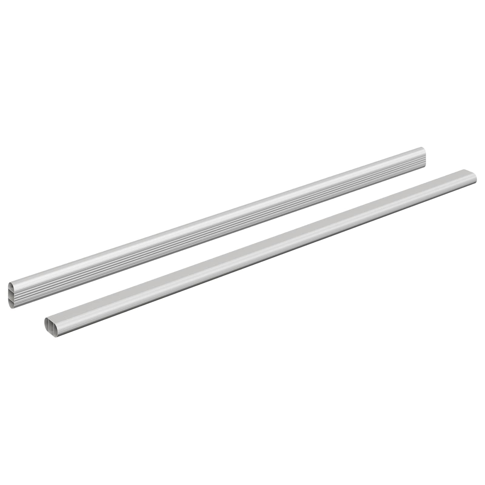 vidaXL Viga de Closet 2 pcs Prateado 664 x 15 x 29 mm Liga de Alumínio