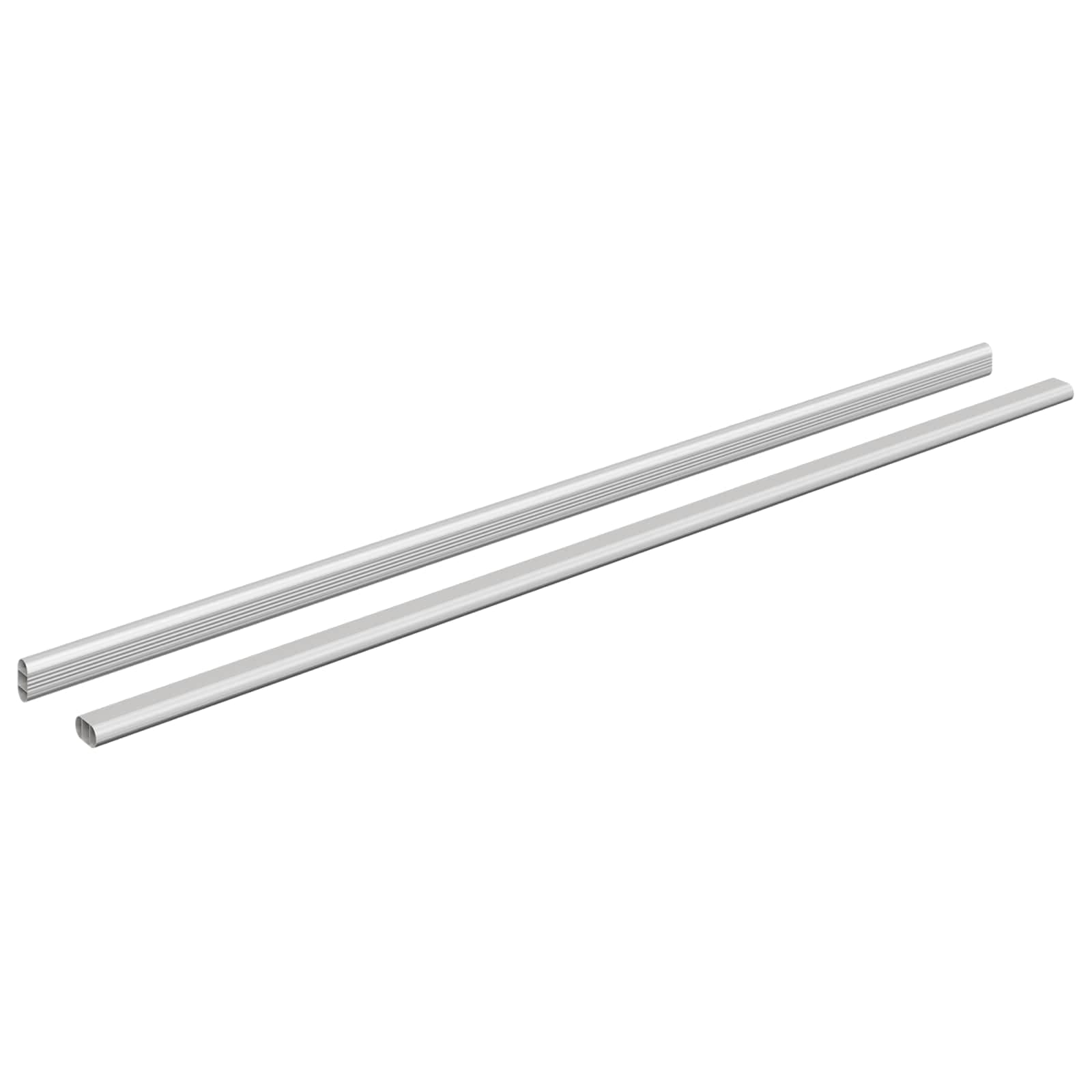 vidaXL Viga de Closet 2 pcs Prateado 964 x 15 x 29 mm Liga de Alumínio